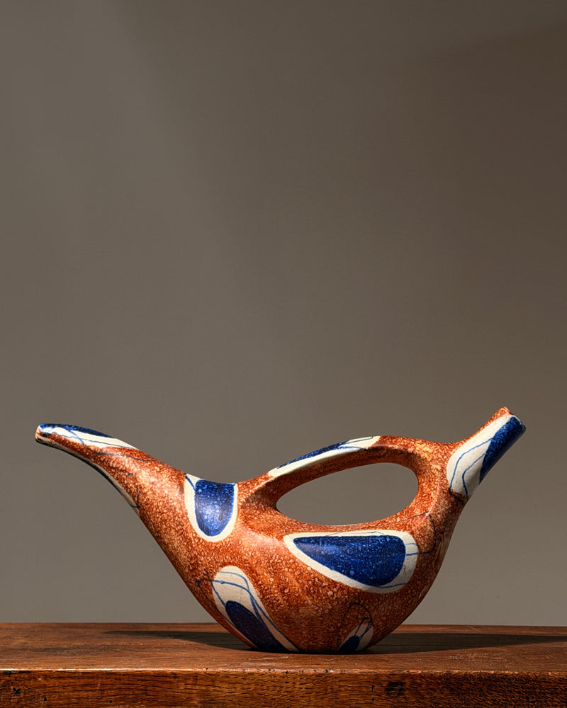 Sculptural ceramic vessel, Italy, circa 1960 — lifestyle setting