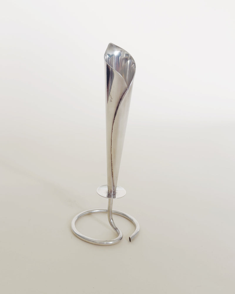 Mid-Century Hans Jensen Calla Lily Candle Holder by Aesthete Label | The Oblist — polished metal design