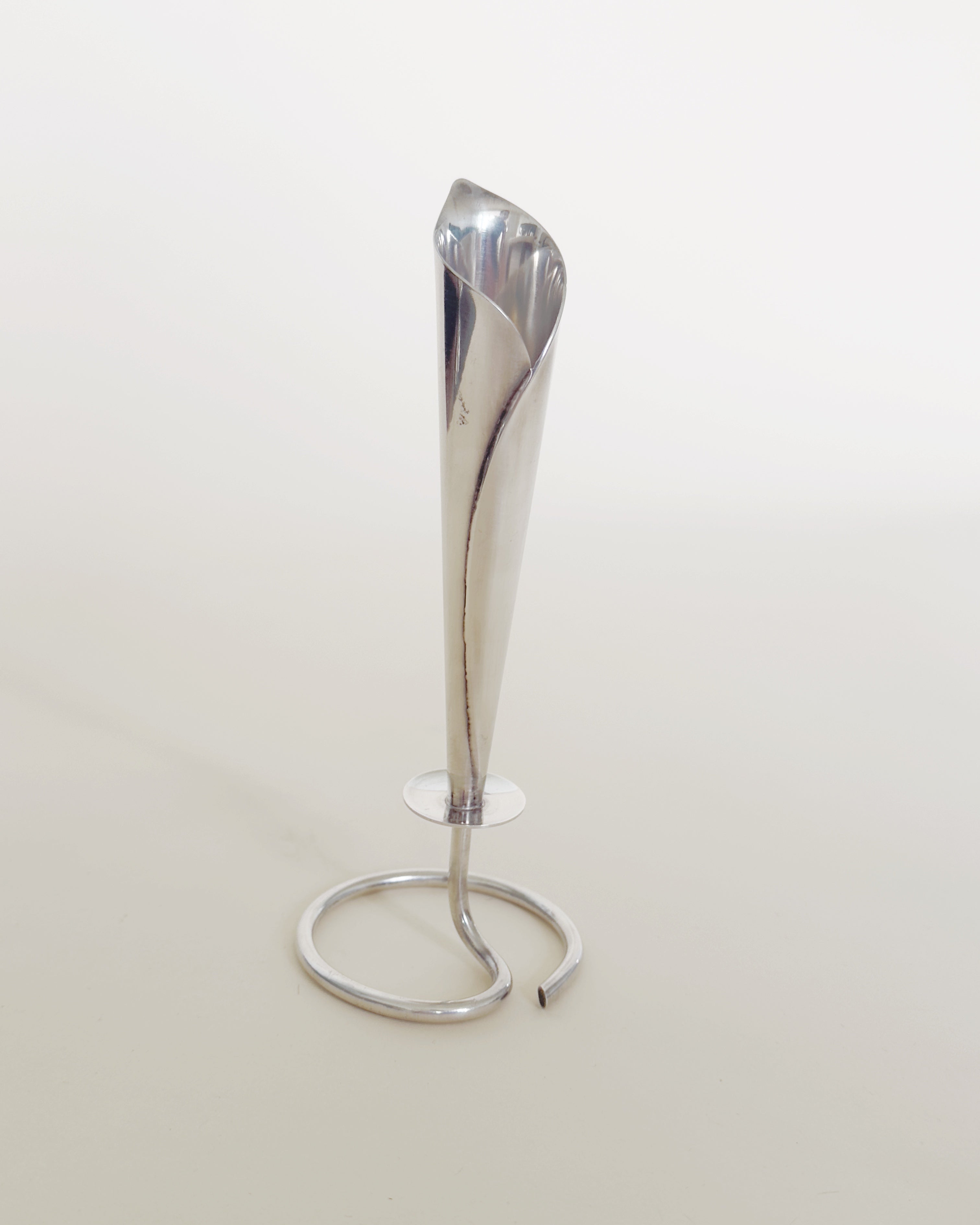 Mid-Century Hans Jensen Calla Lily Candle Holder by Aesthete Label | The Oblist — polished metal design