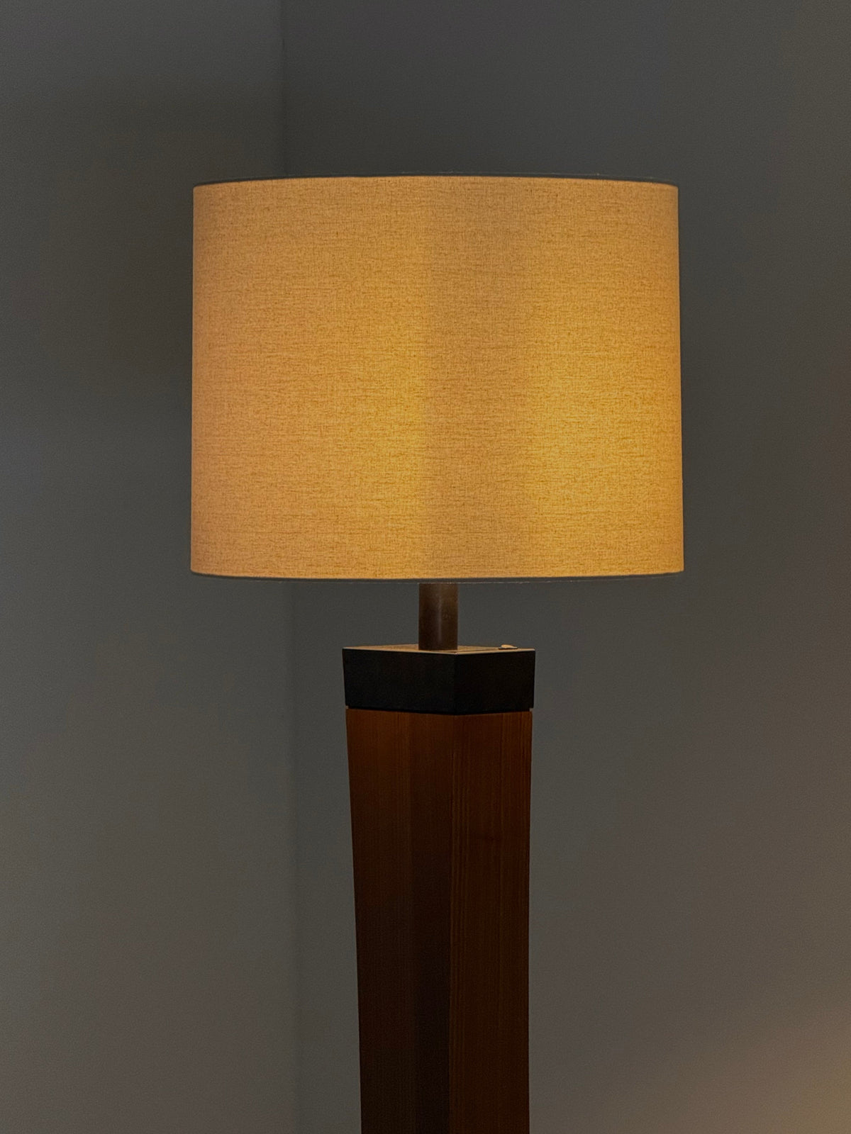 Italian Mid Century teak floor lamp — in context