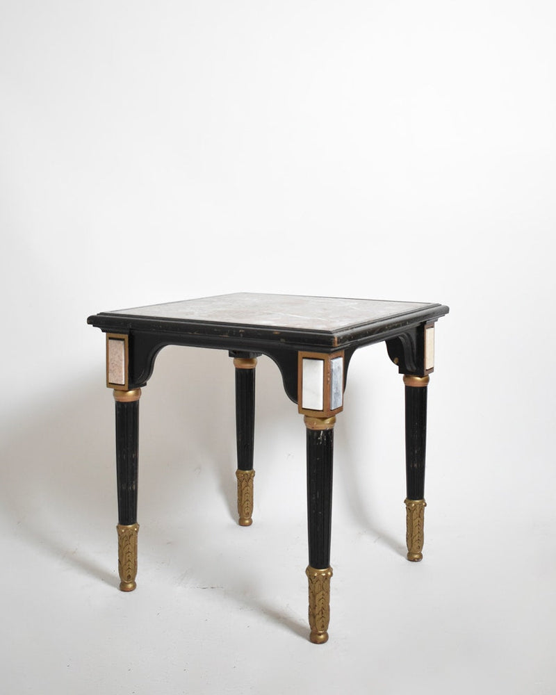Louis XVI style ebonised pedestal table, 1930s. by Barracuda Interiors | The Oblist