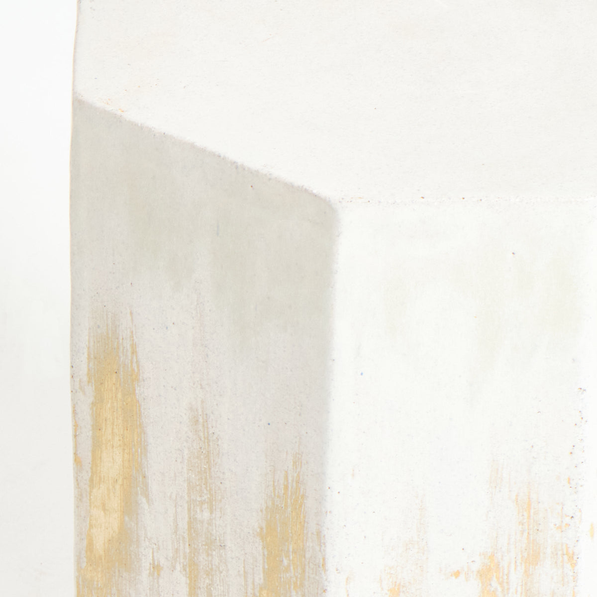 Ceramic Side Table (geometric) — side angle
