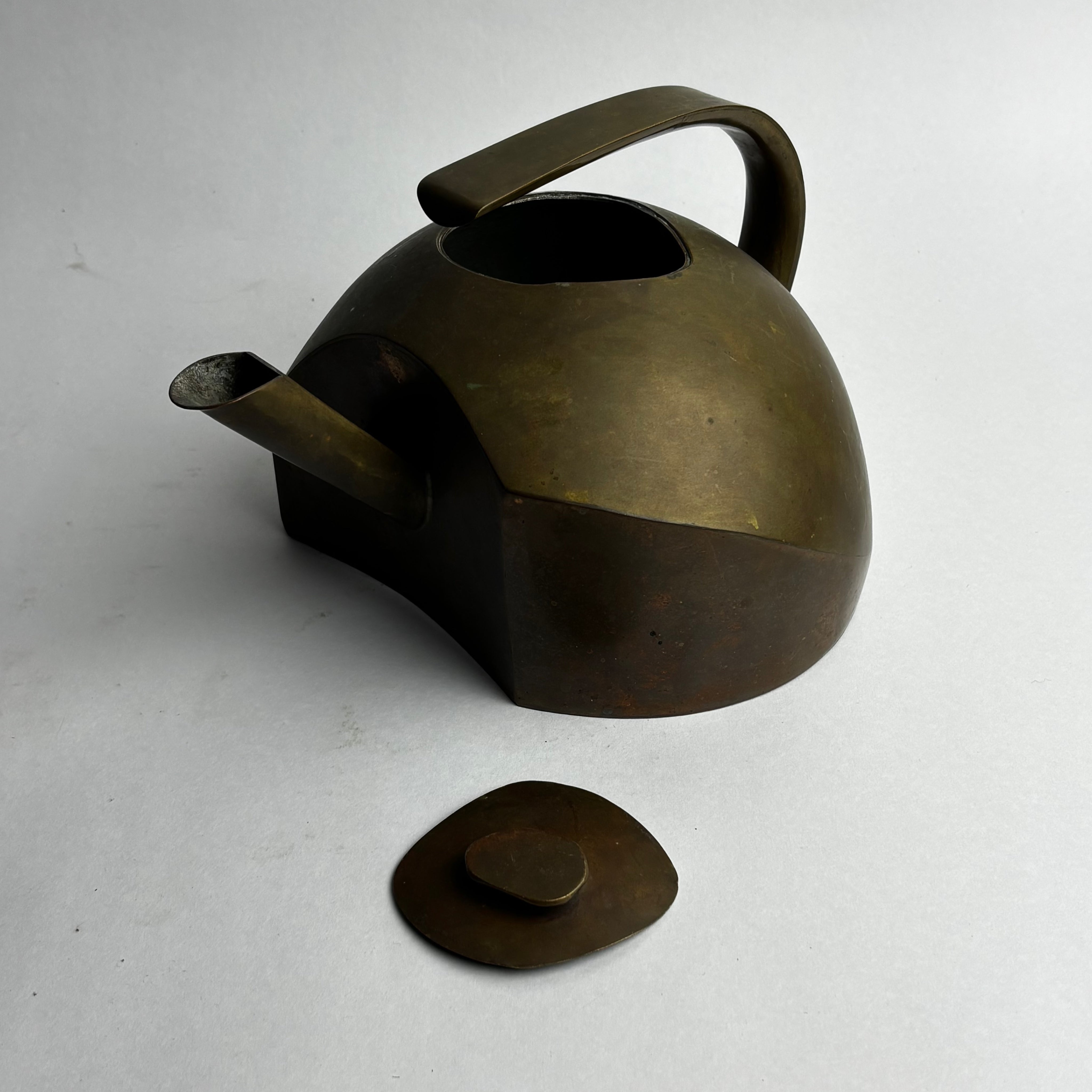 Vintage Tea Pots in Brass - Modernist Copper Collection — additional view