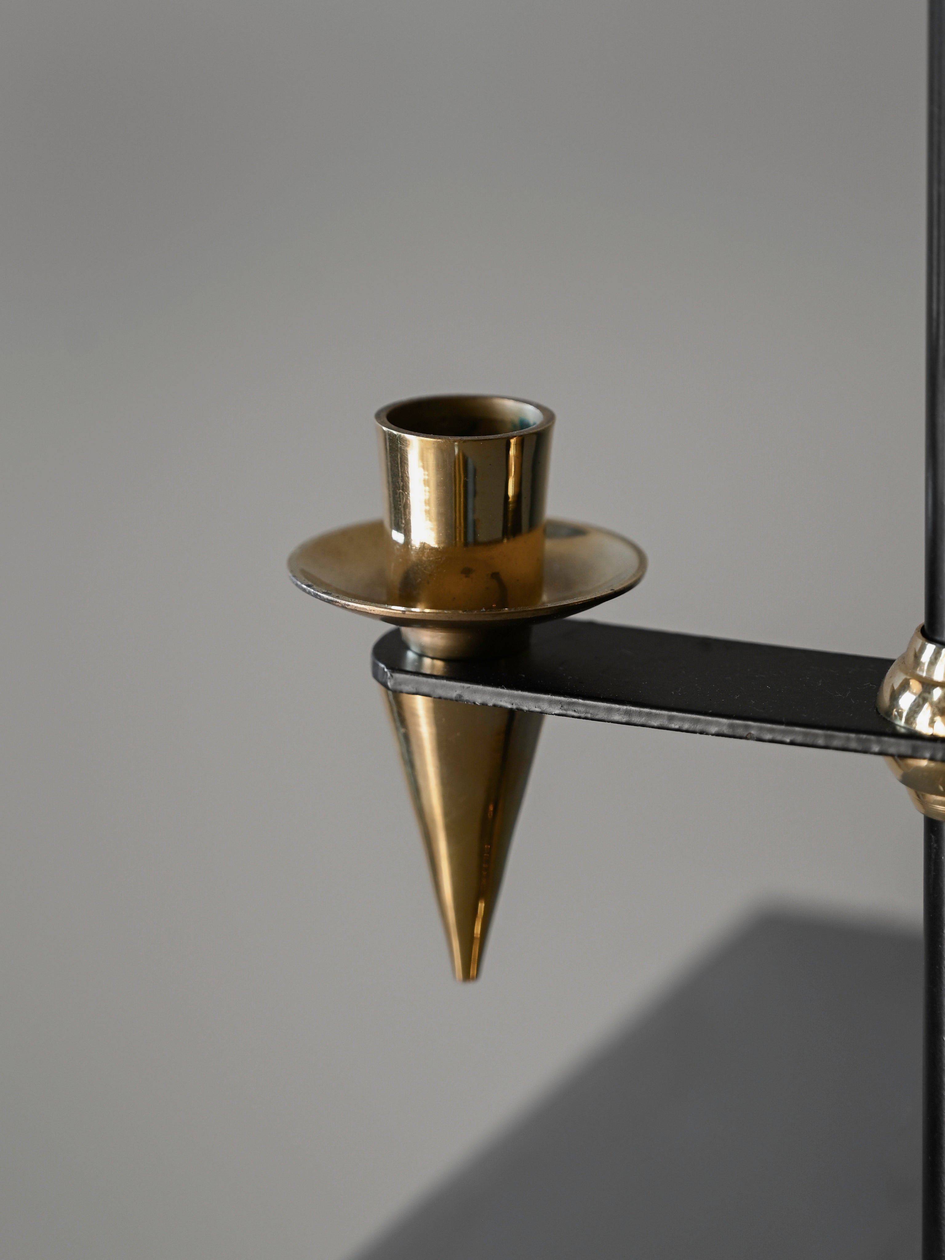 Pair of Mid-Century Italian Candlesticks — close-up