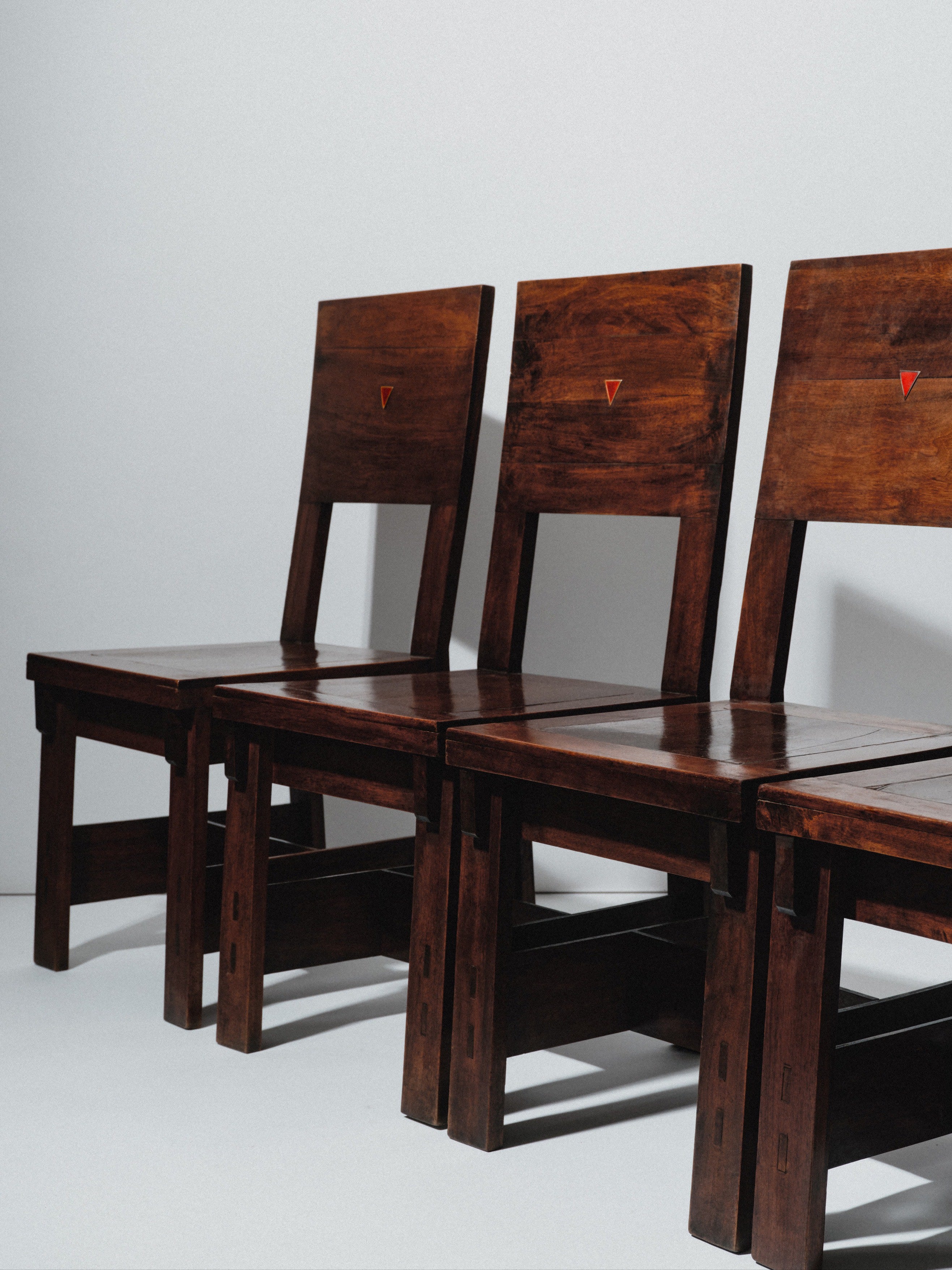 Giovanni Michelucci, Set of Four Wood Side Chairs, Italian Modernism, 1919 — additional view