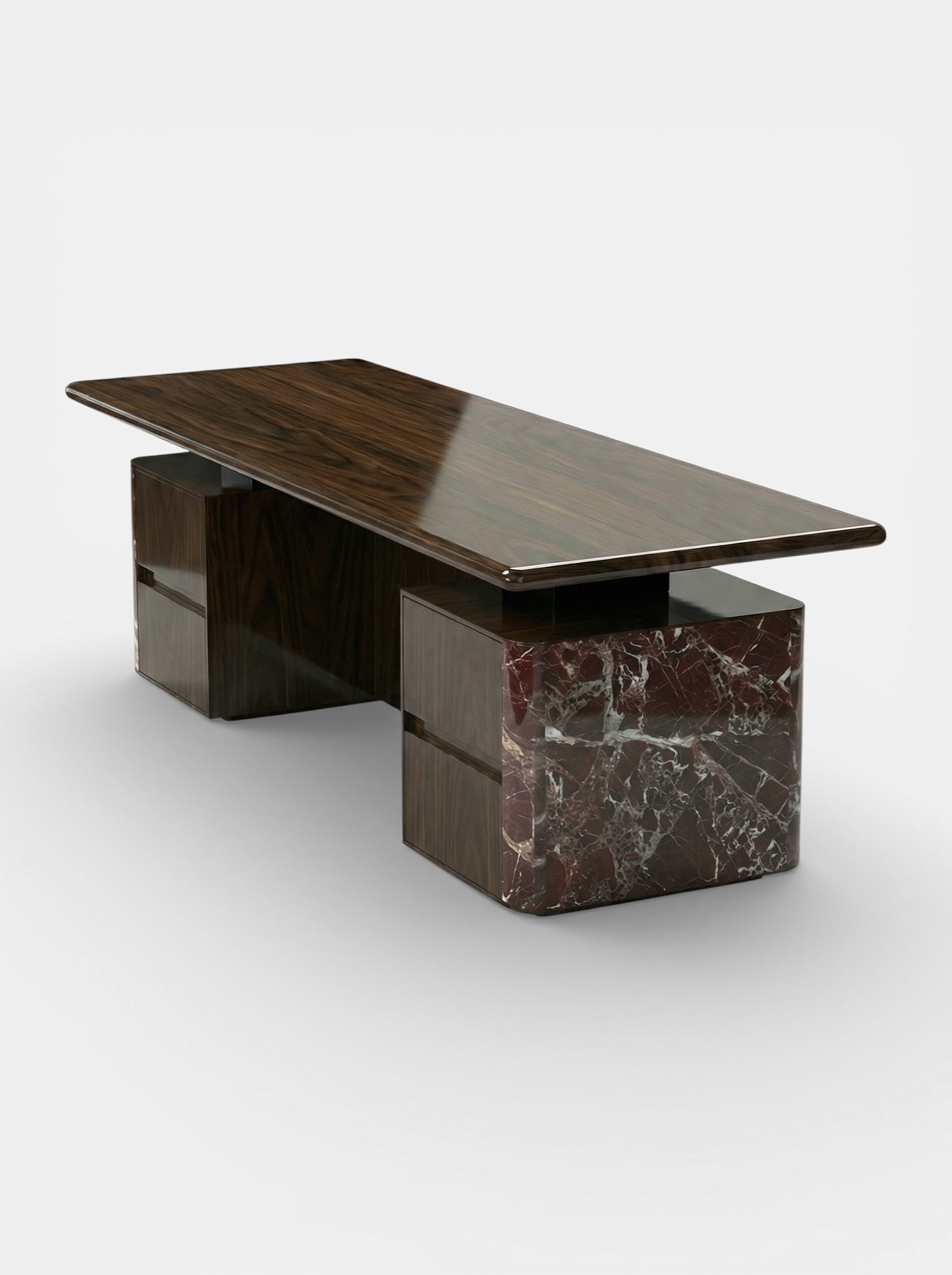 Holly Rosso Levanto And Wood Desk — side angle