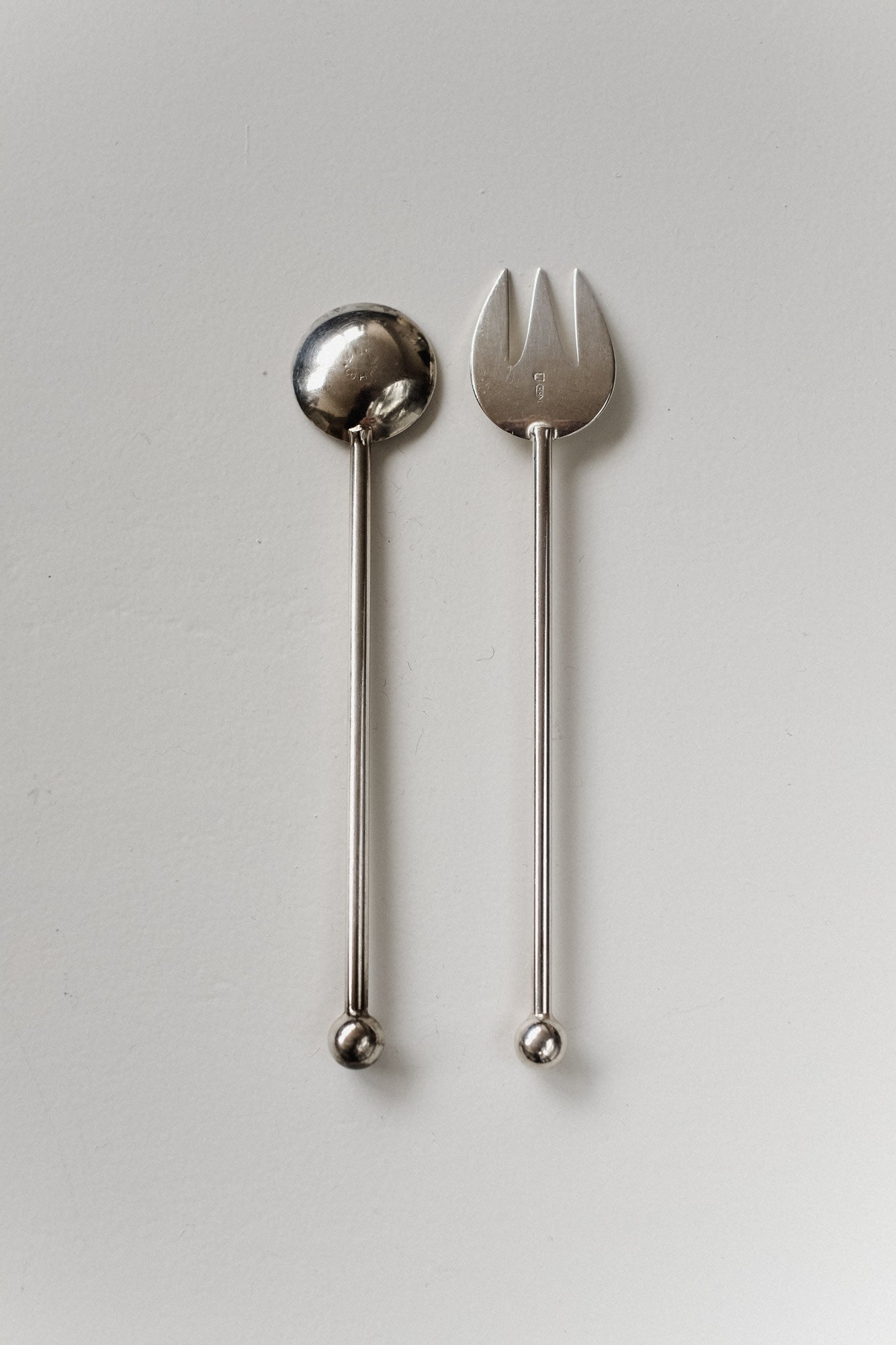 Silver-Plated Cutlery Set — close-up of textured silver utensils