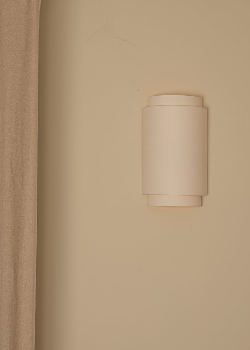 'Duono' Wall Light in Ecru Cotton by Simone & Marcel | The Oblist