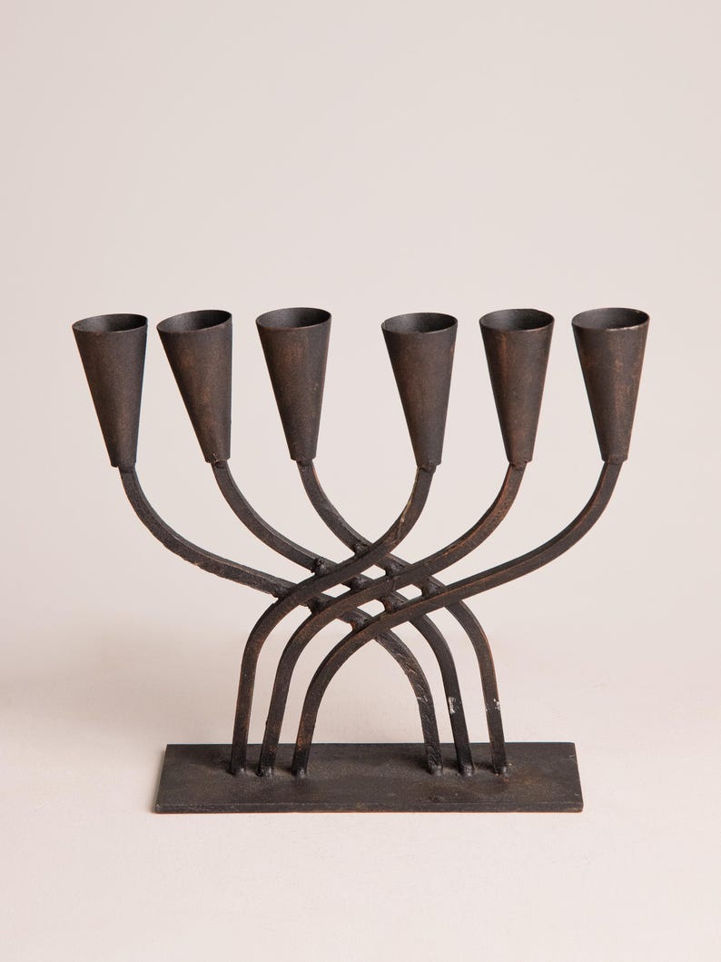 Vintage Cast Iron Candelabra – Mid Century Brutalist by Studio Ecubed | The Oblist — handcrafted dark metal design