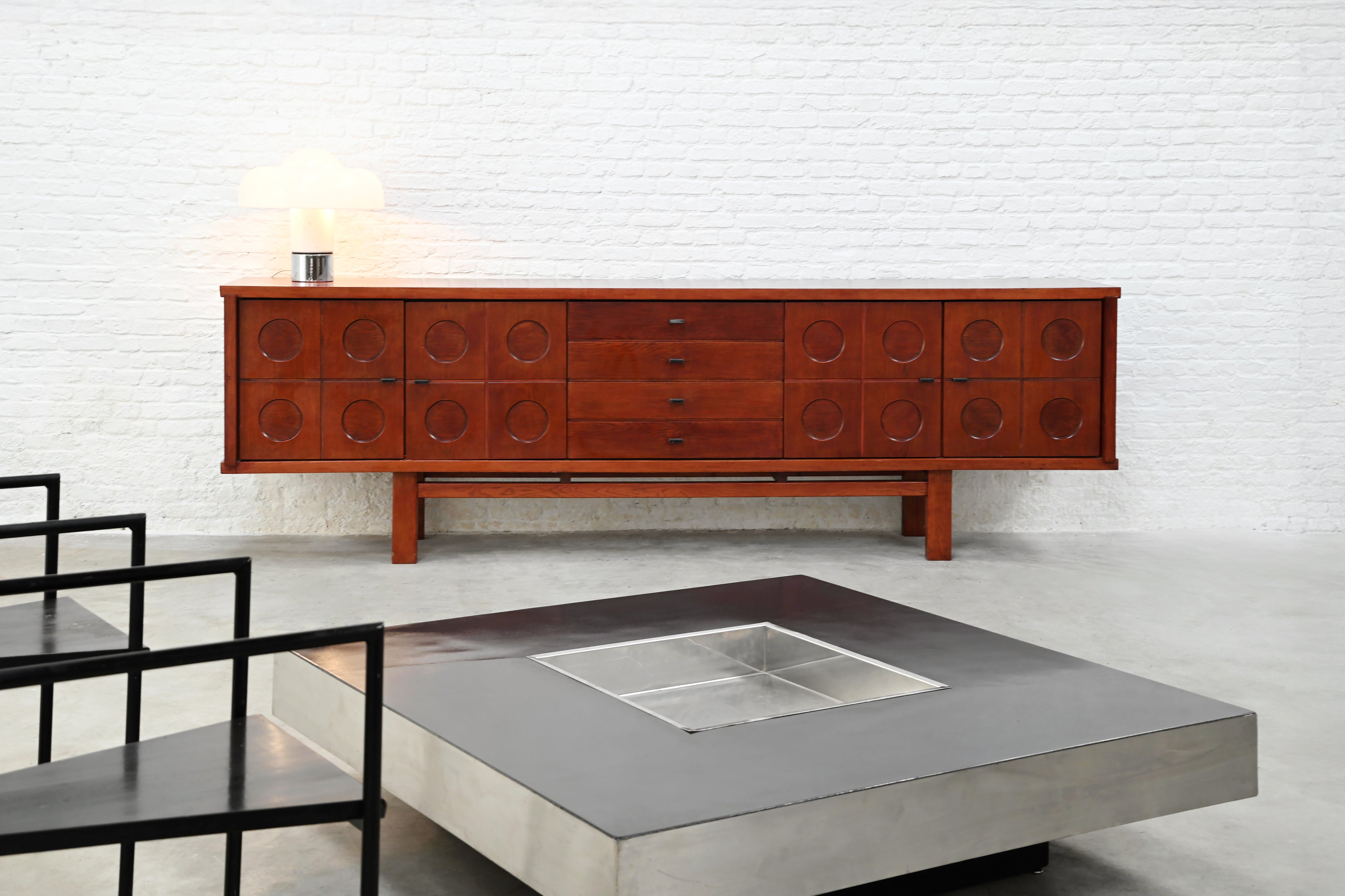 Brutalist Oak Sideboard, Belgium, 1970s — view 10