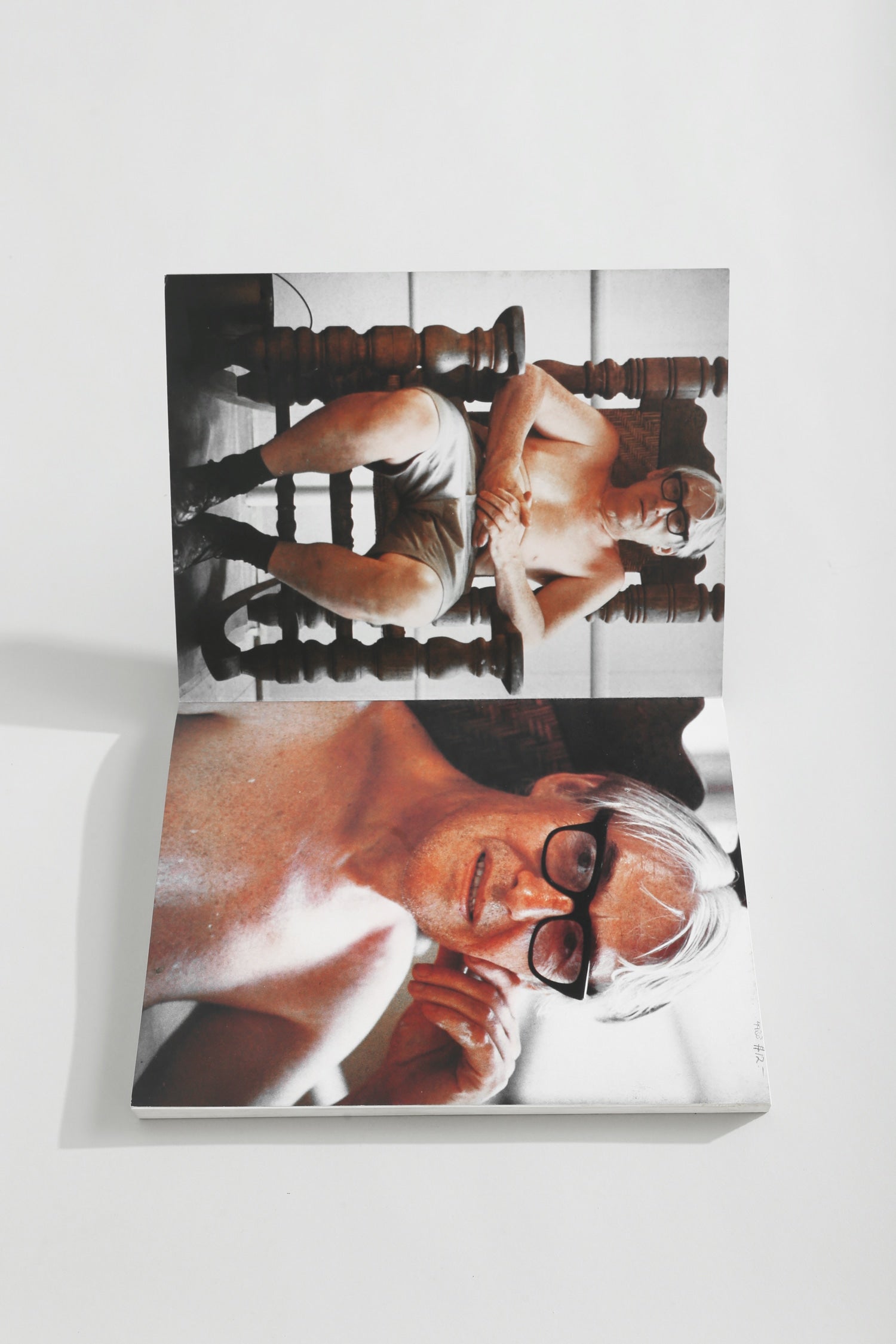 Willem de Kooning Book — open on white surface with images of artist