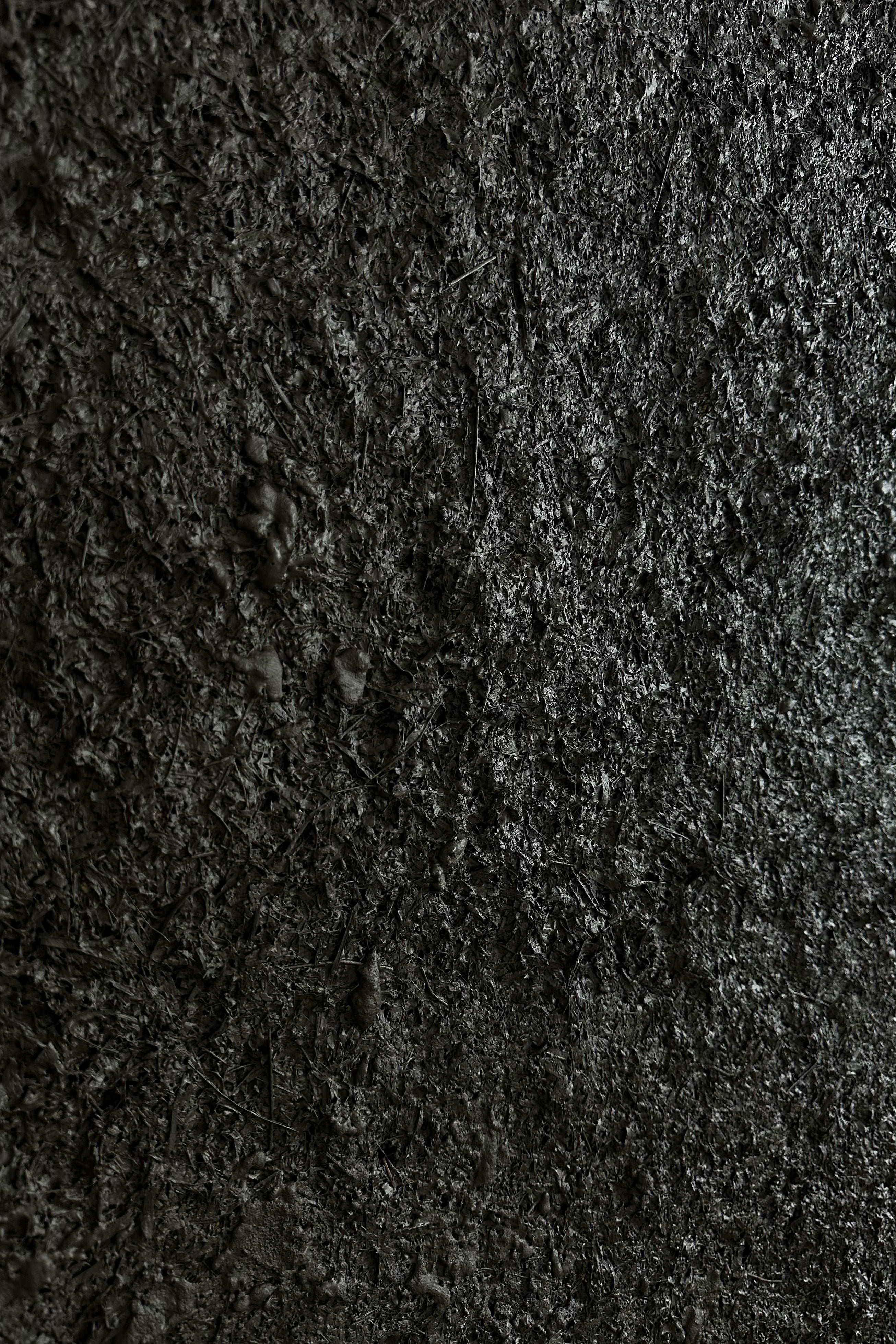 ARCHE 07' sculptural wall art — close-up of textured black surface