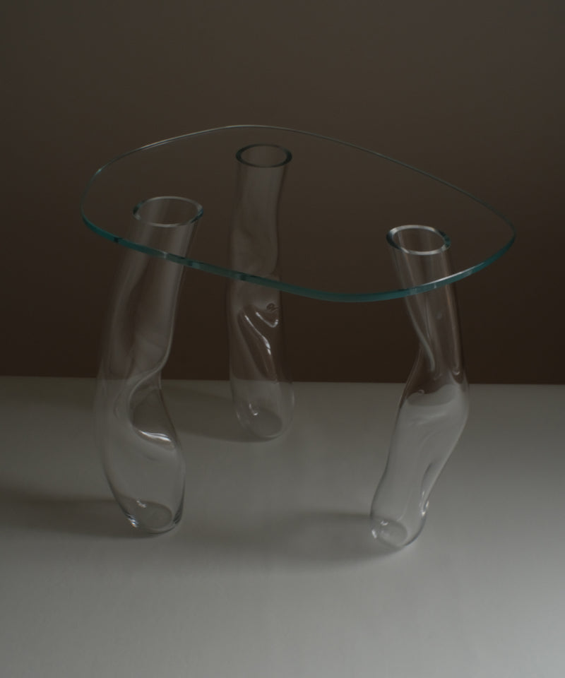 Glass Side Table — detail view