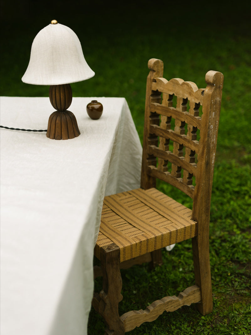Gwen Table Lamp by Huey Lightshop | The Oblist — handcrafted wood and fabric design