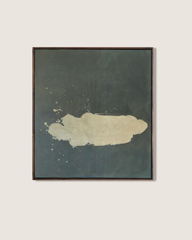 "Breaking Wave" Painting in Ink, Oil and Charcoal on Canvas by Médecine | The Oblist