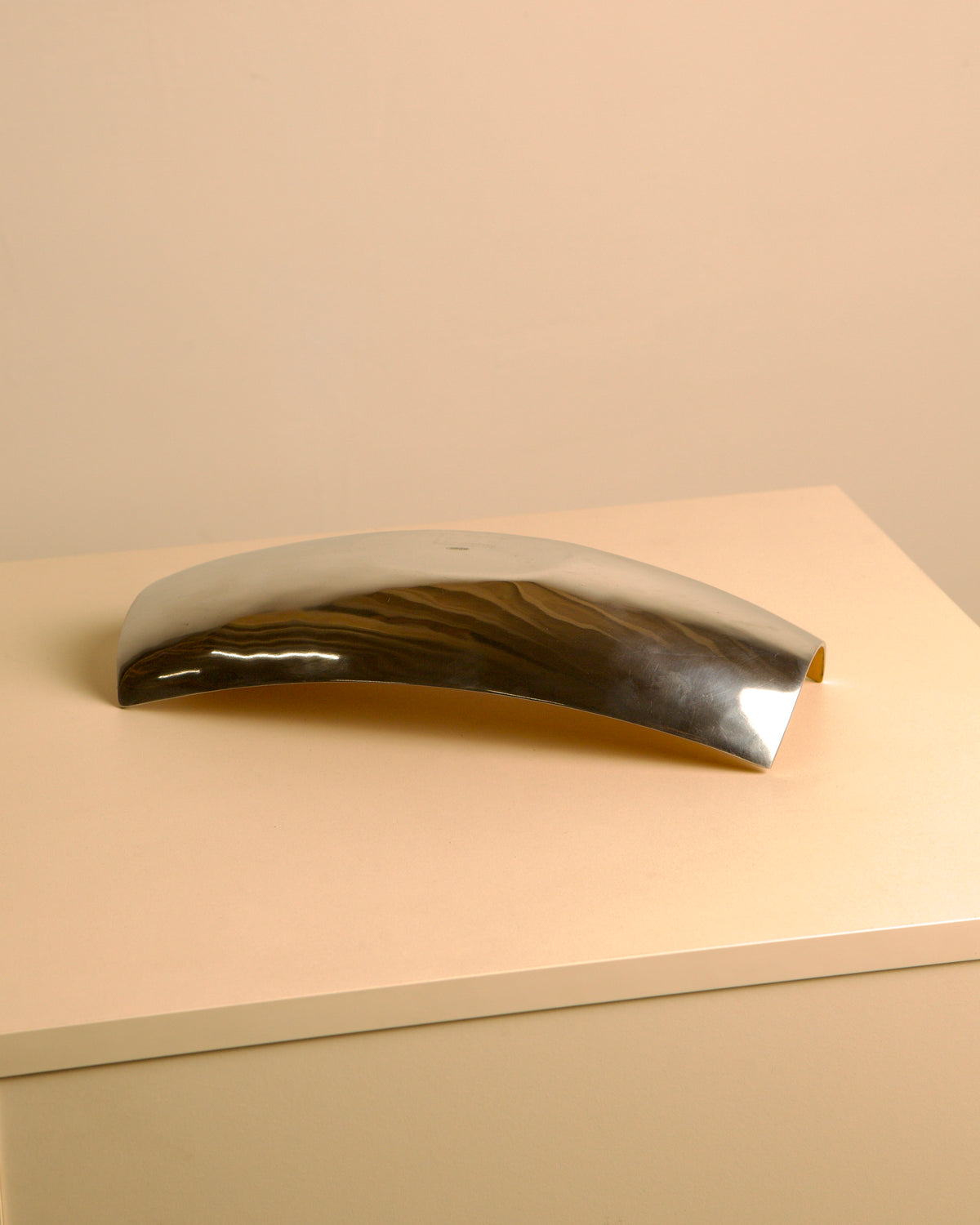 Large orange aluminium “Galassia” catch-all by Brandani, 1980s — alternate view