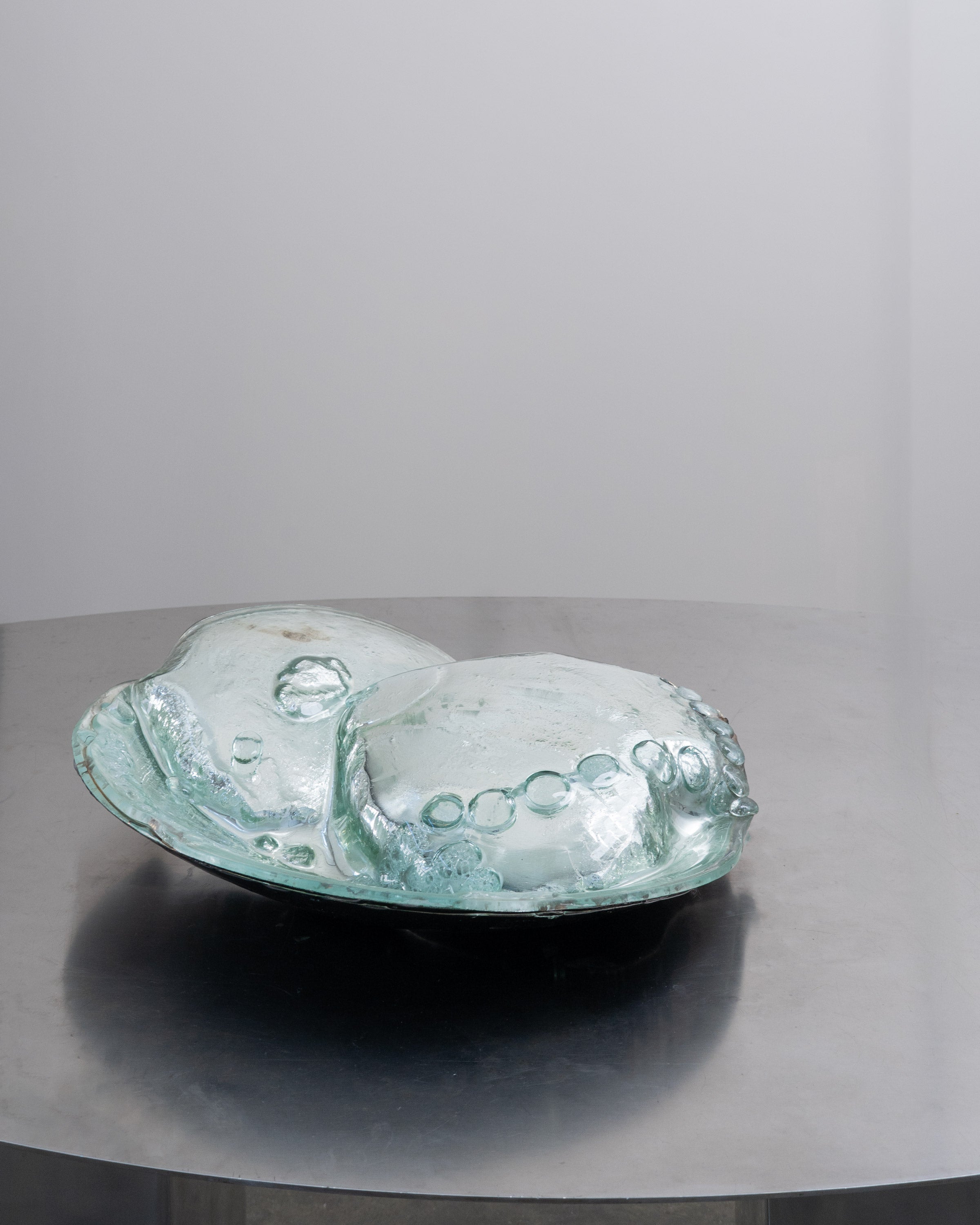 'Lunar Maria' Sculptural Glass Centrepiece Bowl by Christopher Matthews, 2025 — lifestyle setting