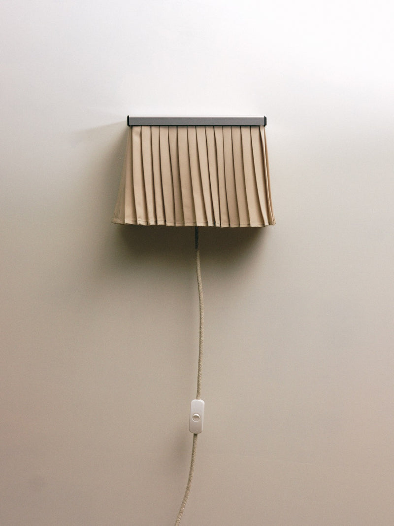 Pleated Wall Scone - Lighting in Metal and Fabric by Bothi | The Oblist