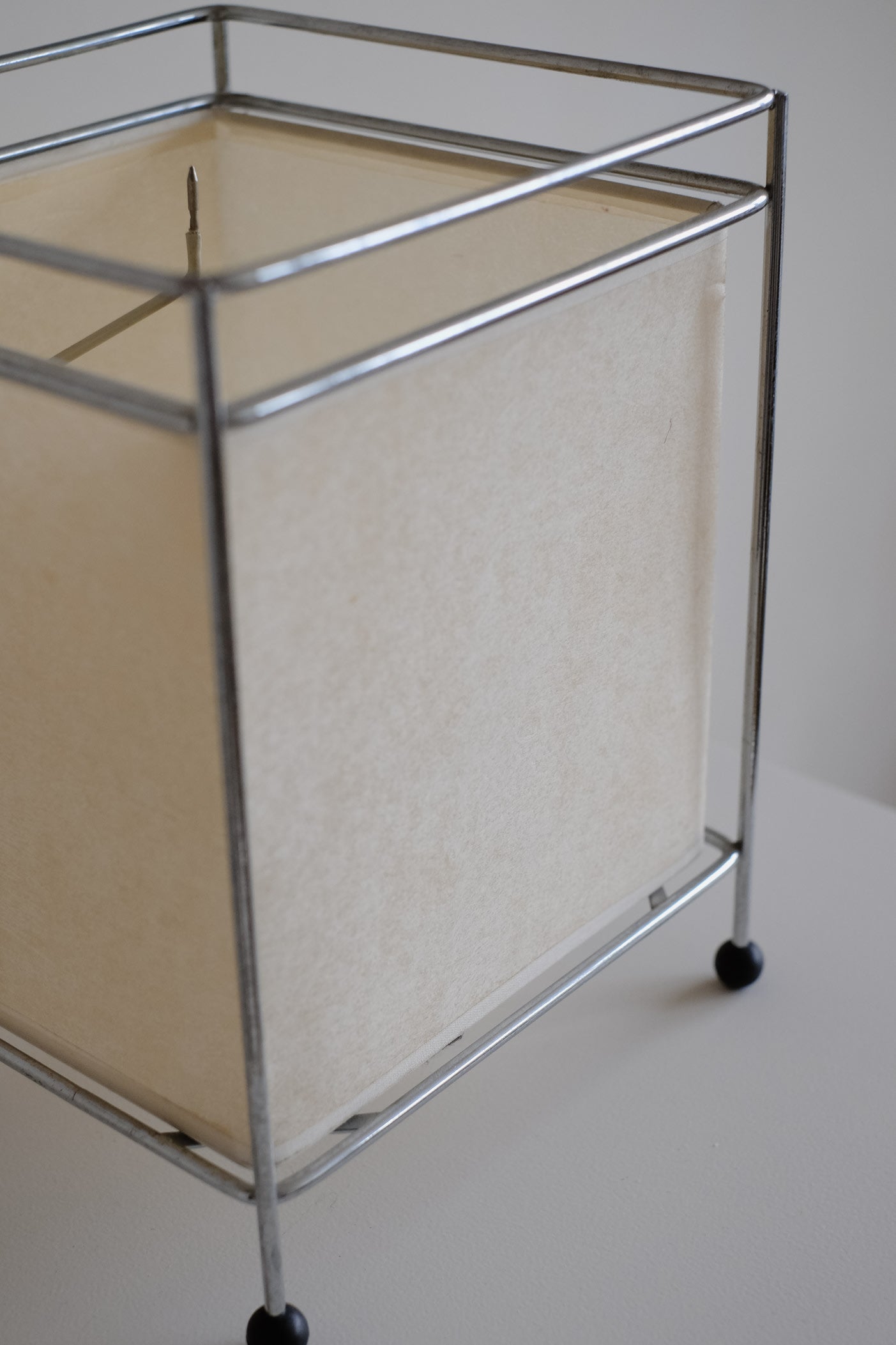Japanese Rice Paper Table Lamp — top view showing light beige paper shade