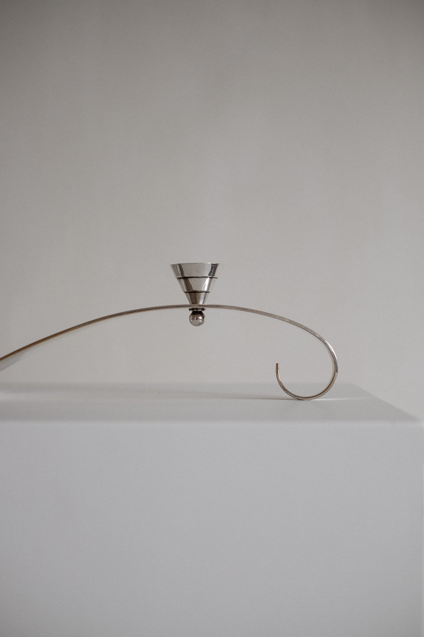 Silver Plated Candle Holder  — side angle