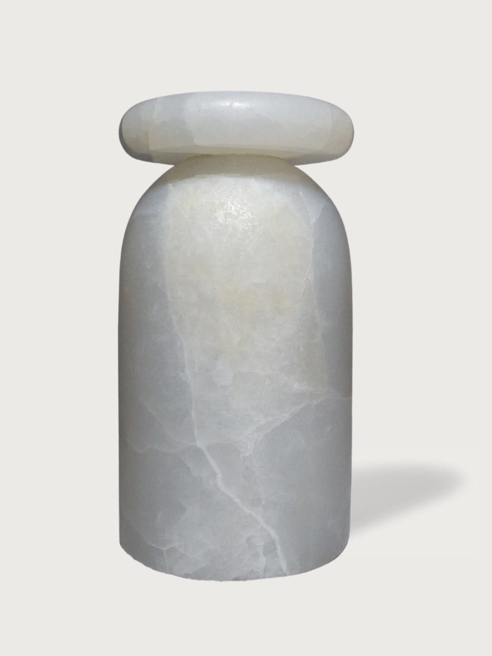 Cult Stool/ Side Table, Marble or Onyx — alternate view