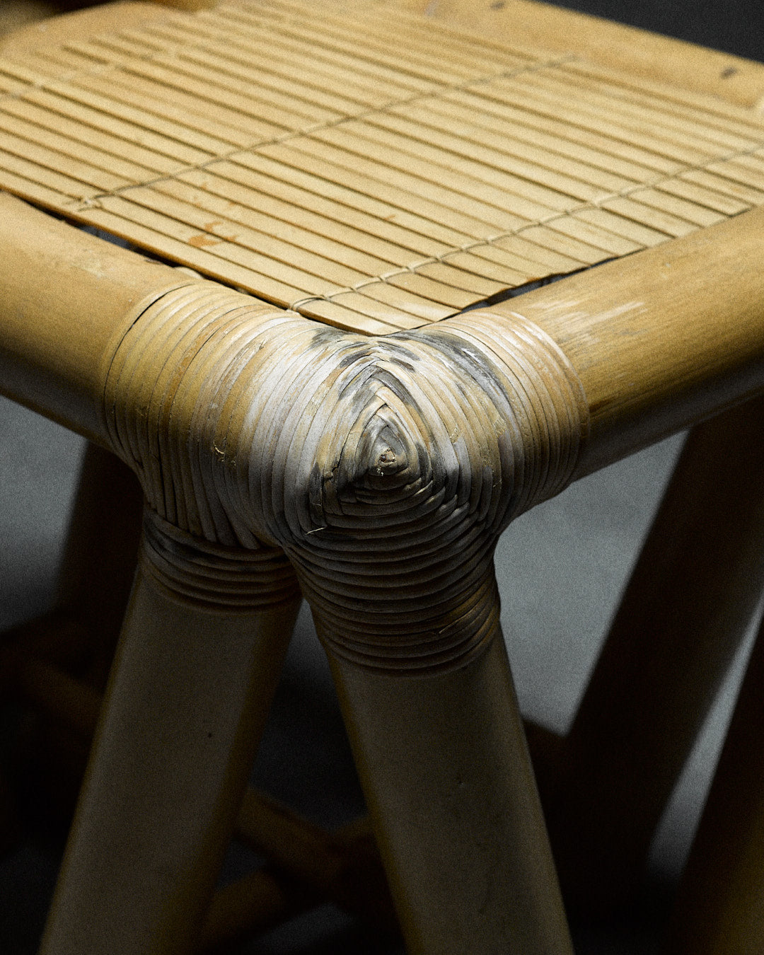 Elephant Chair in Bamboo — top view of bamboo seat detail