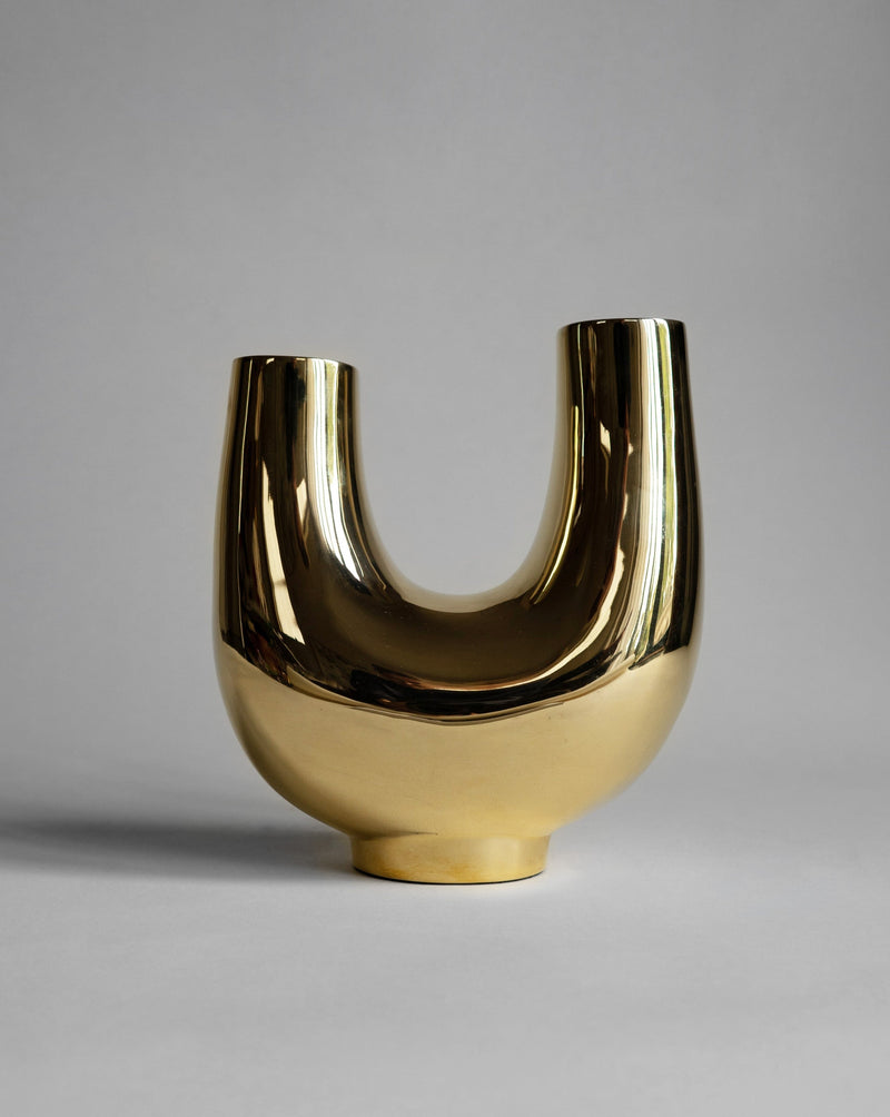 Kazumi Vase - Brass by Hein Studio | The Oblist — polished brass finish
