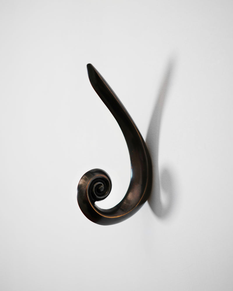 Noelle Hook - Antique Brass by Hein Studio | The Oblist — handcrafted antique brass design