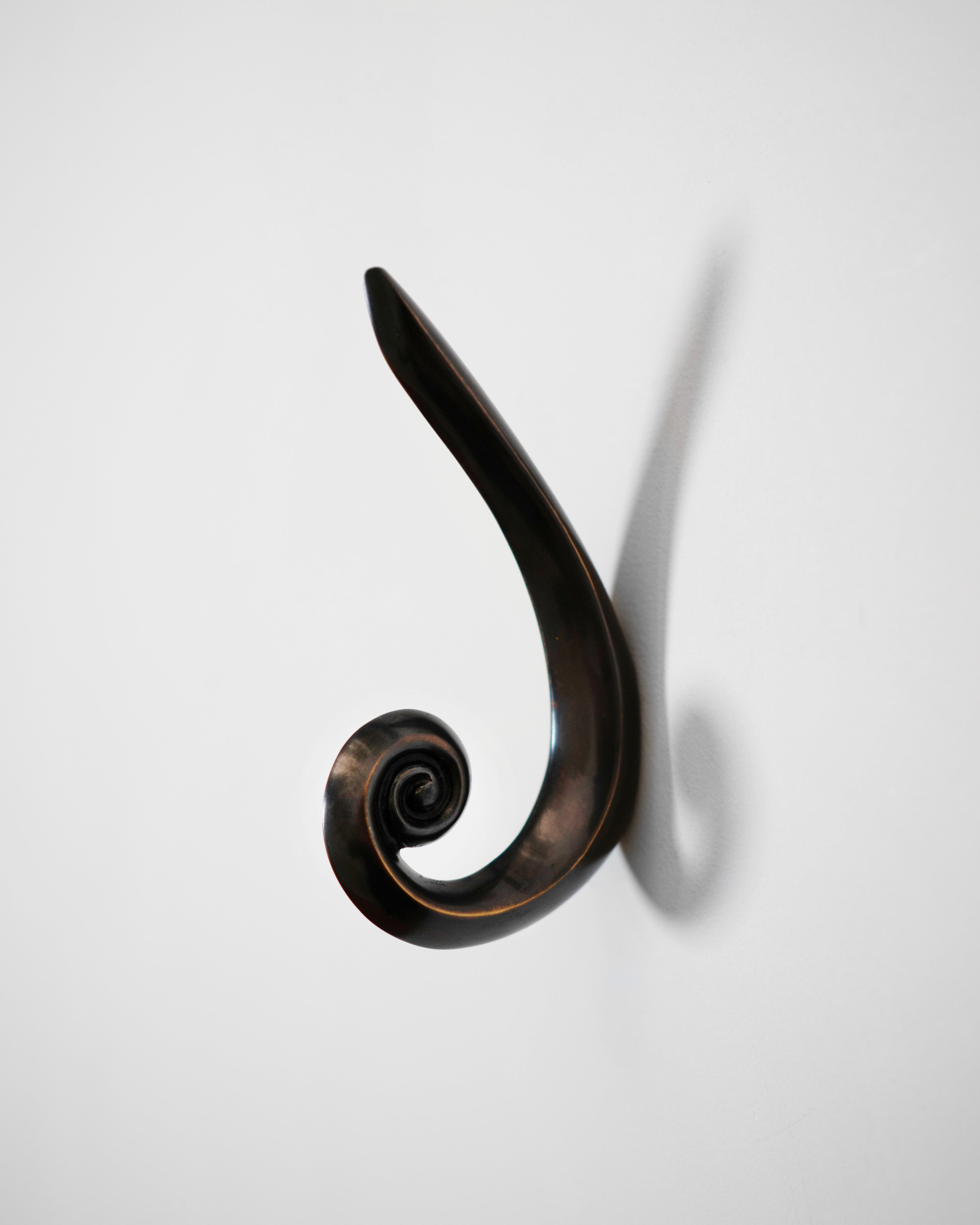 Noelle Hook - Antique Brass by Hein Studio | The Oblist — handcrafted antique brass design