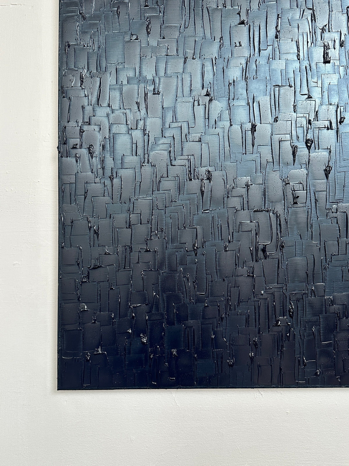 'Prussian Blue - Heavy Texture' Painting — close-up