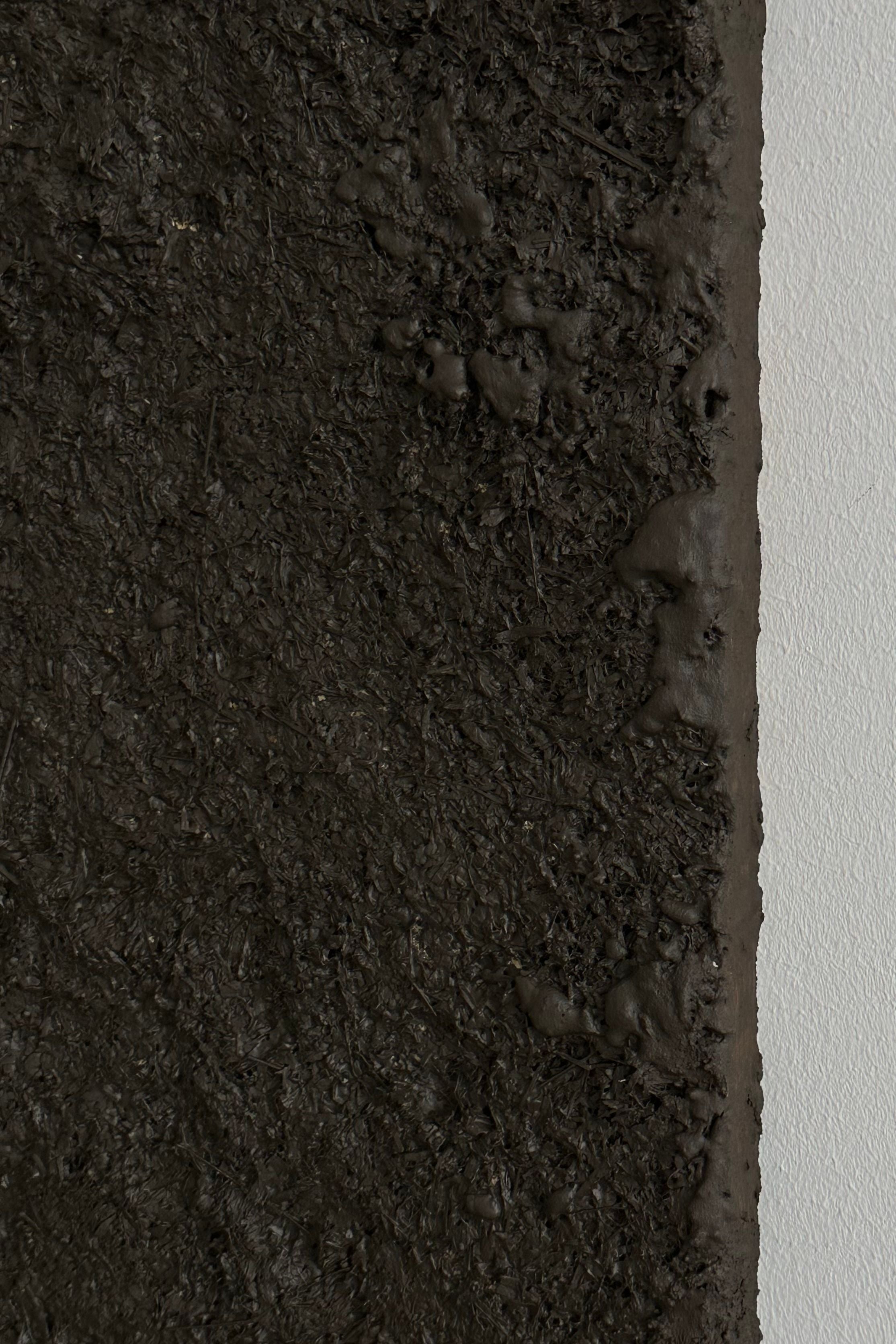 ARCHE 07' sculptural wall art — close-up of textured dark surface