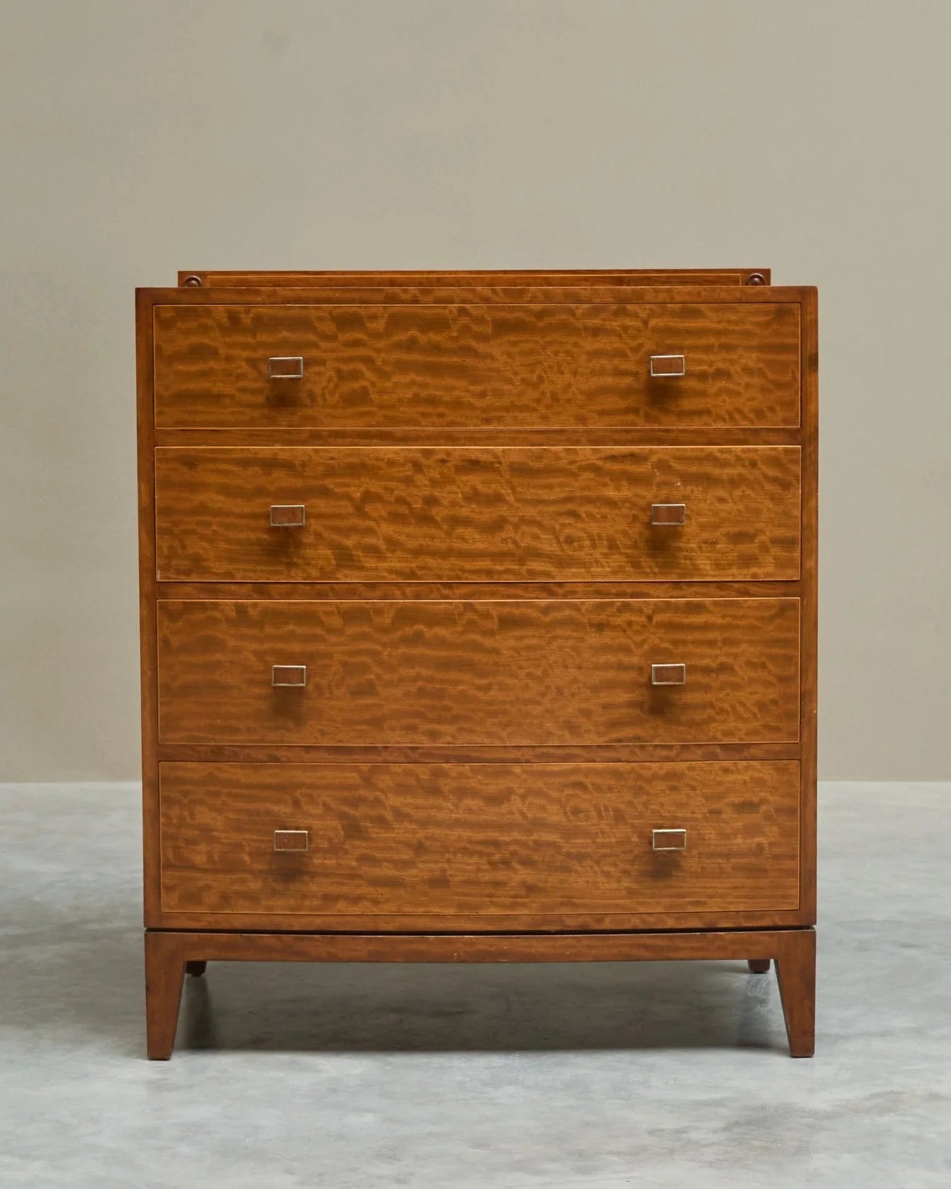 Art Deco Chest of Drawers in Wonderfully Expressive Maple England 1930s — lifestyle setting