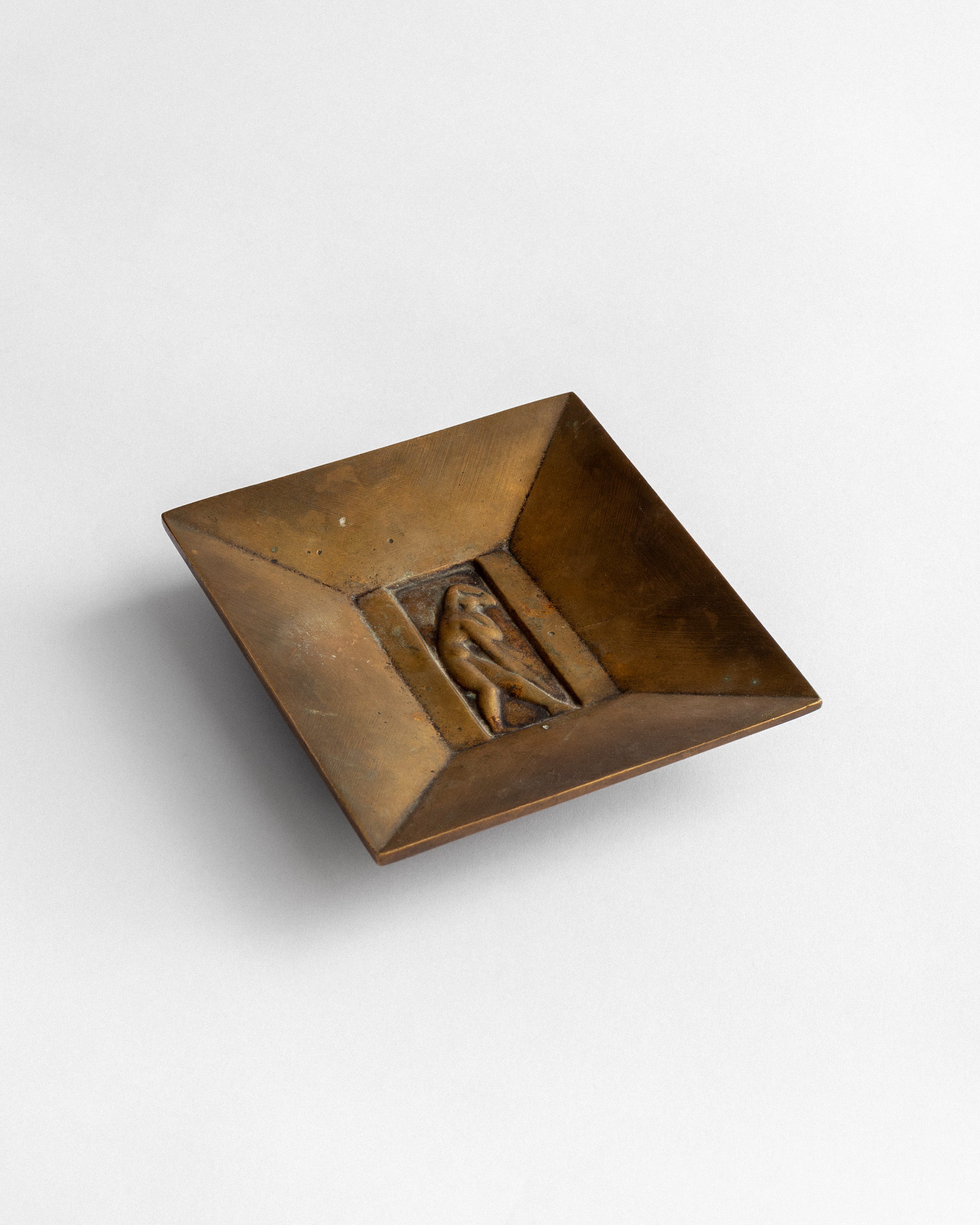 Art Deco Bronze Tray by GAB, 1930s, Sweden — lifestyle setting