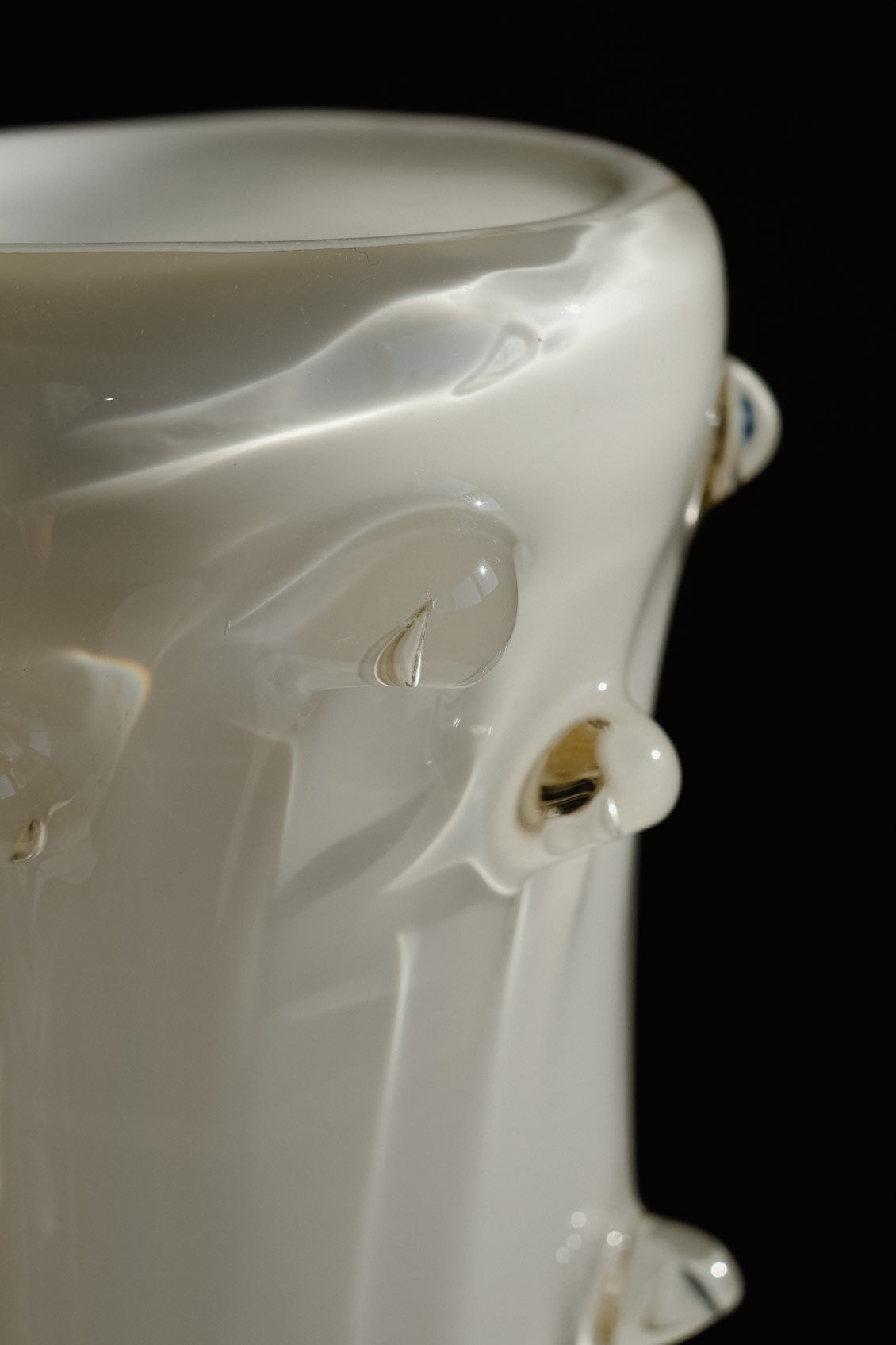 Ivory Sculpted Glass Vase 1950s — in context