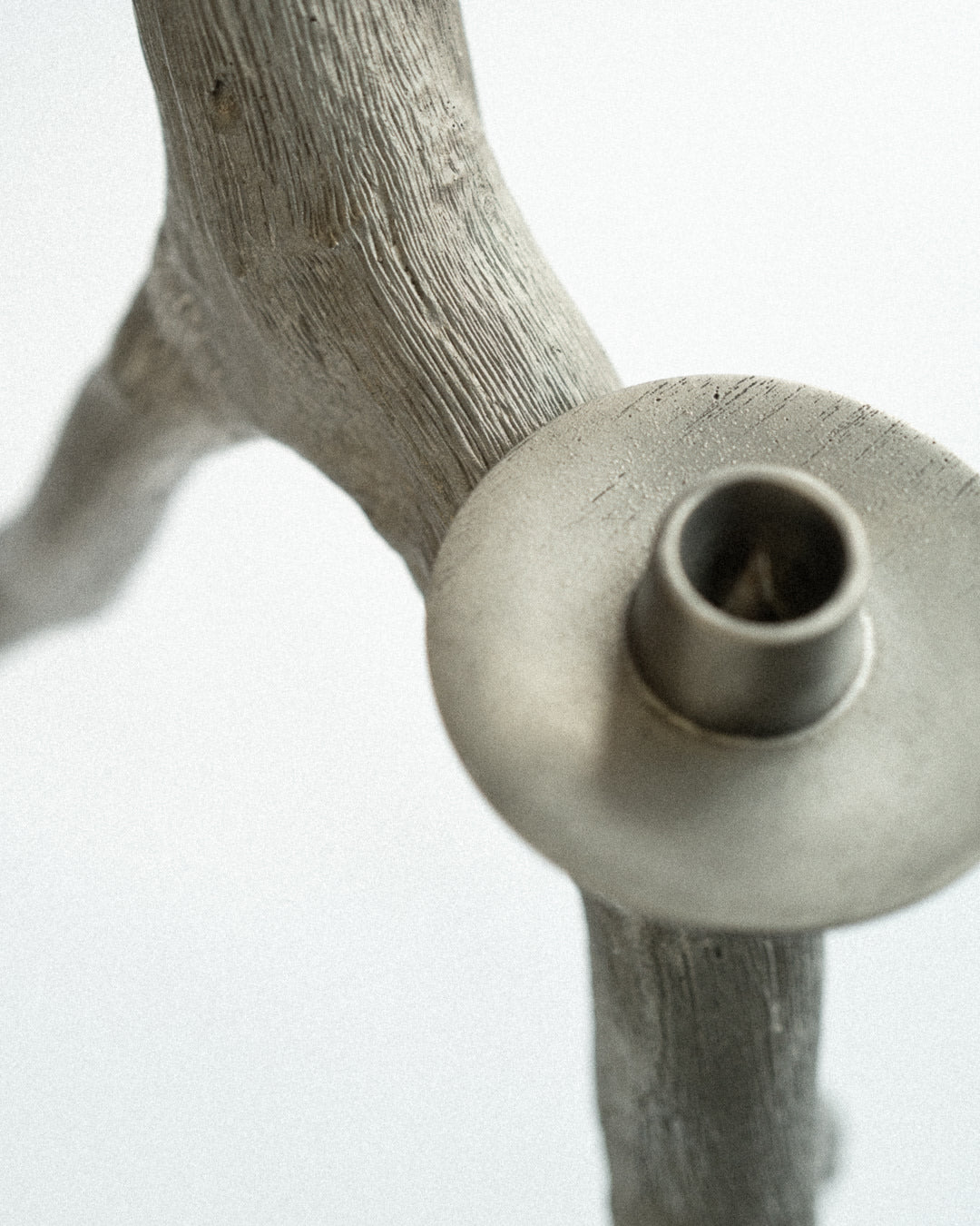 Wild Hazel Candelabra Candle Holder in Cast Aluminium Metal — alternate view