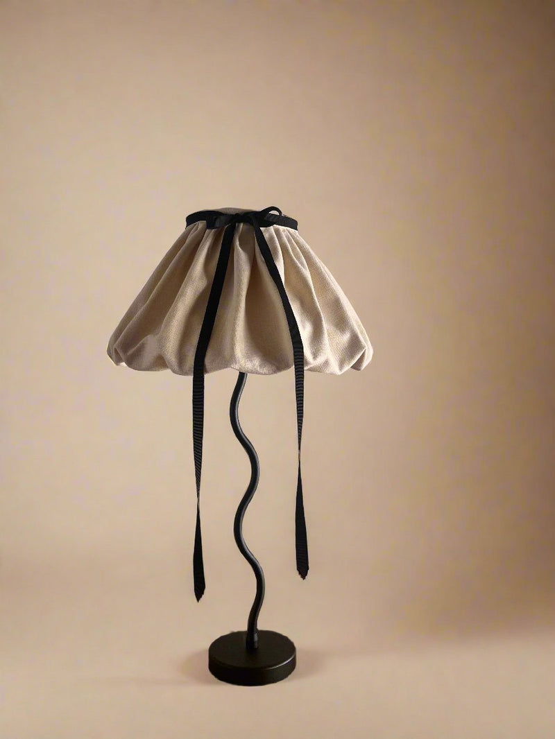 Puffball Lampshade by Maud Vaughan | The Oblist — fabric, neutral color