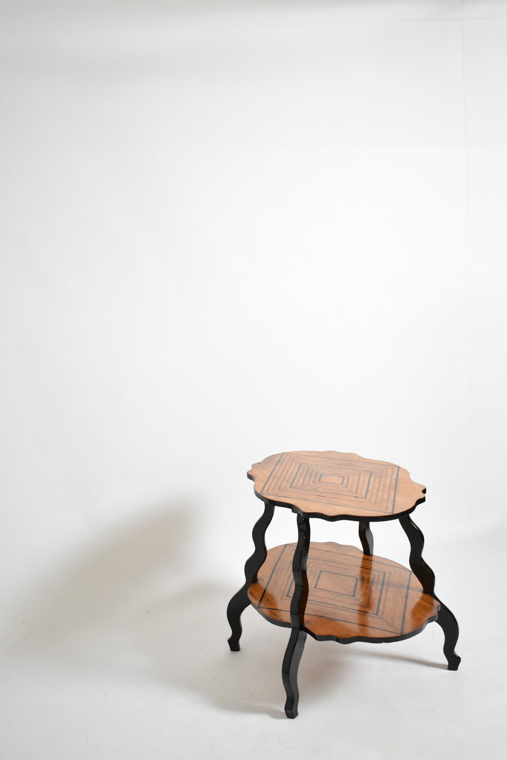 Napoleon III Diamond Pattern Side Table, XIXth c. — lifestyle setting