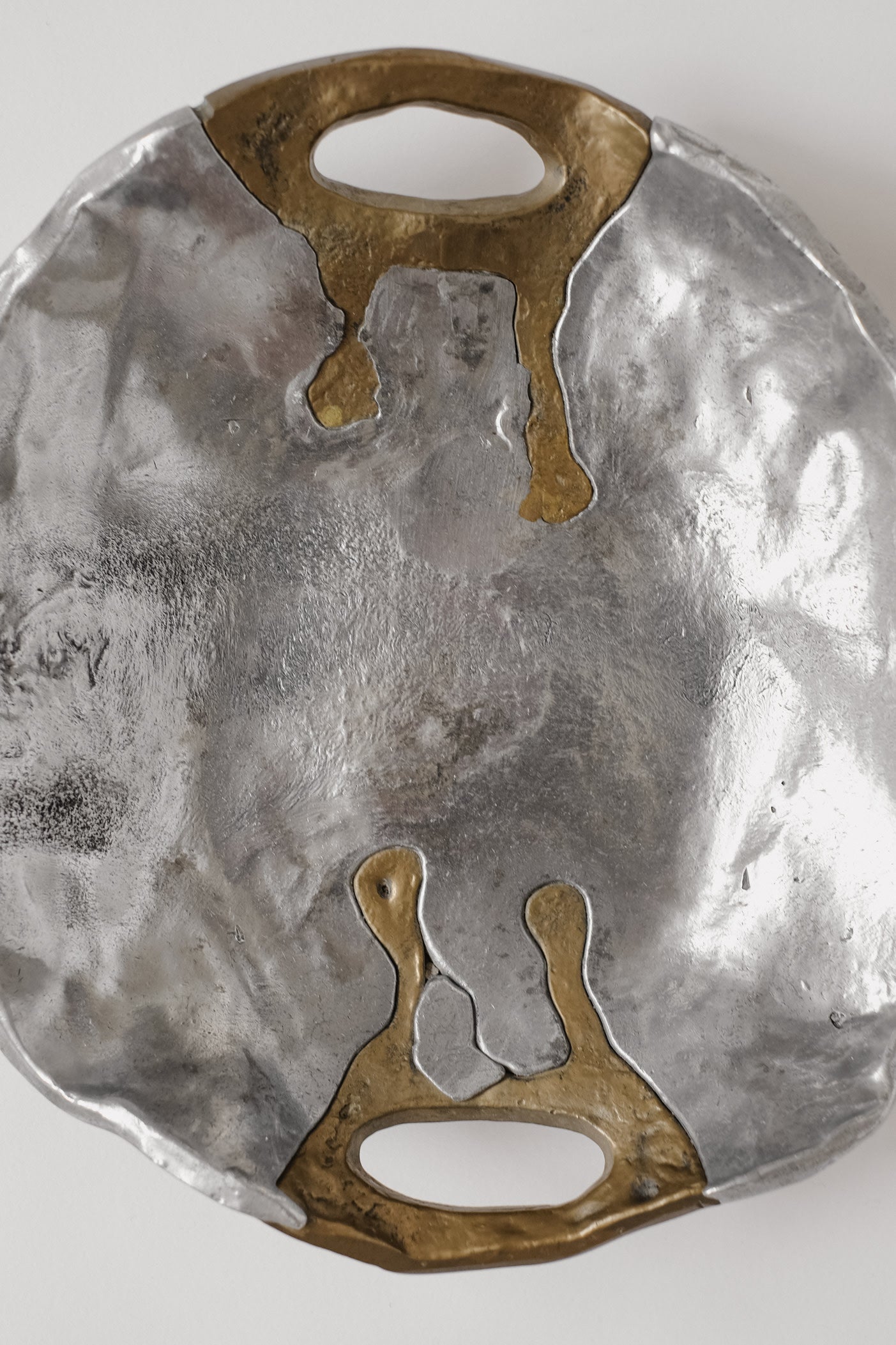 Brutalist Centerpiece Bowl by David Marshall — detail view