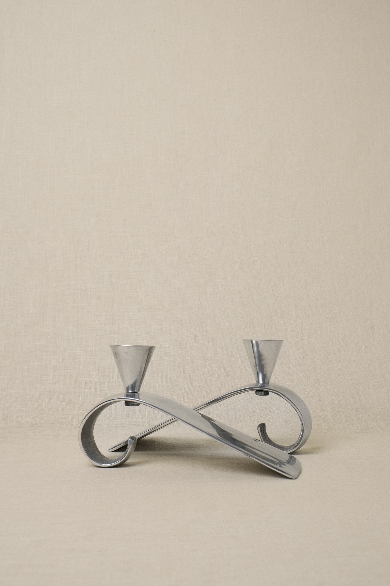 Set of 2 Comma Candlesticks, Attributed to Matthew Hilton — alternate view