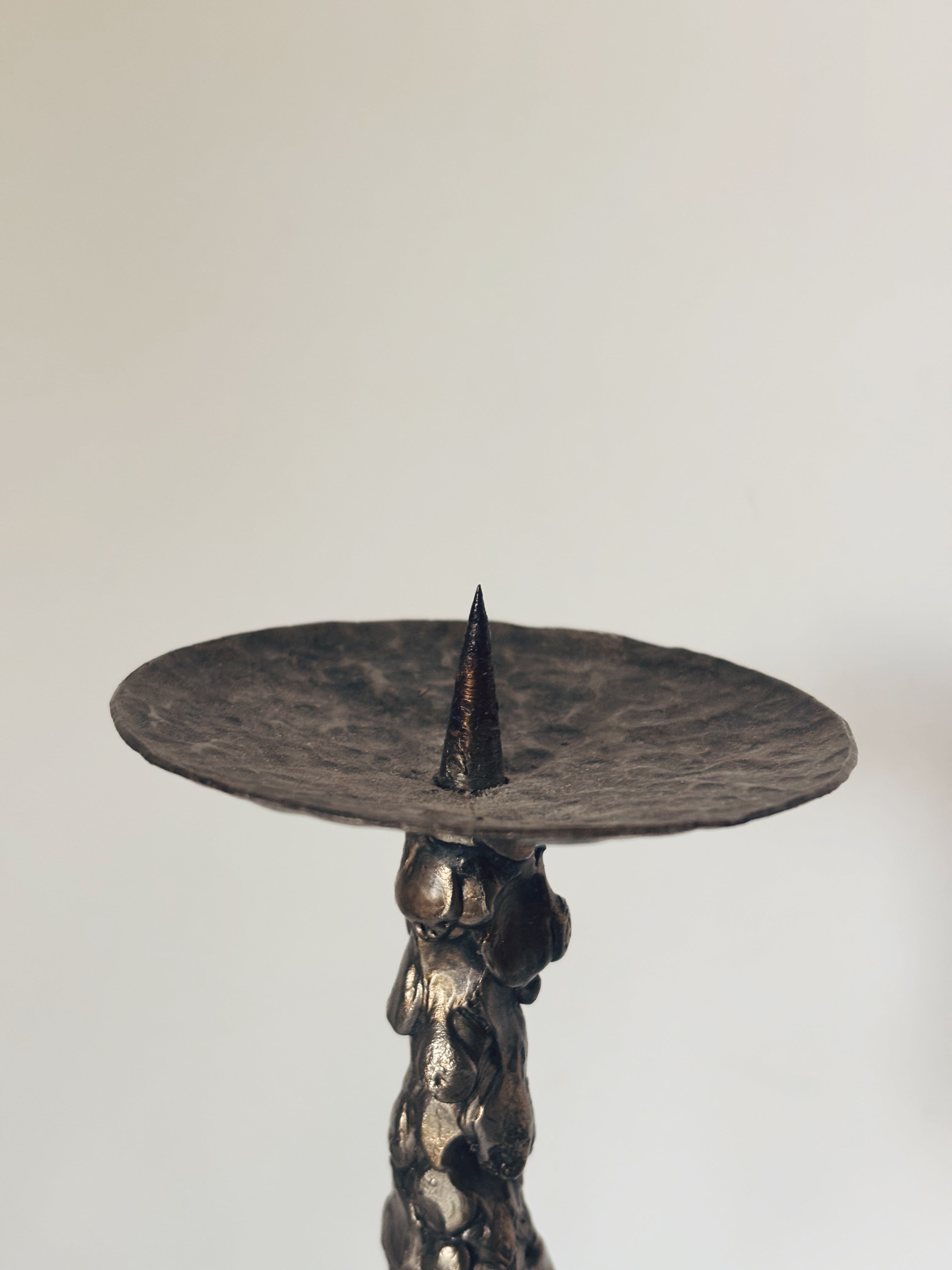 Molten Metal 3 Arm Brutalist Candlestick — lifestyle setting