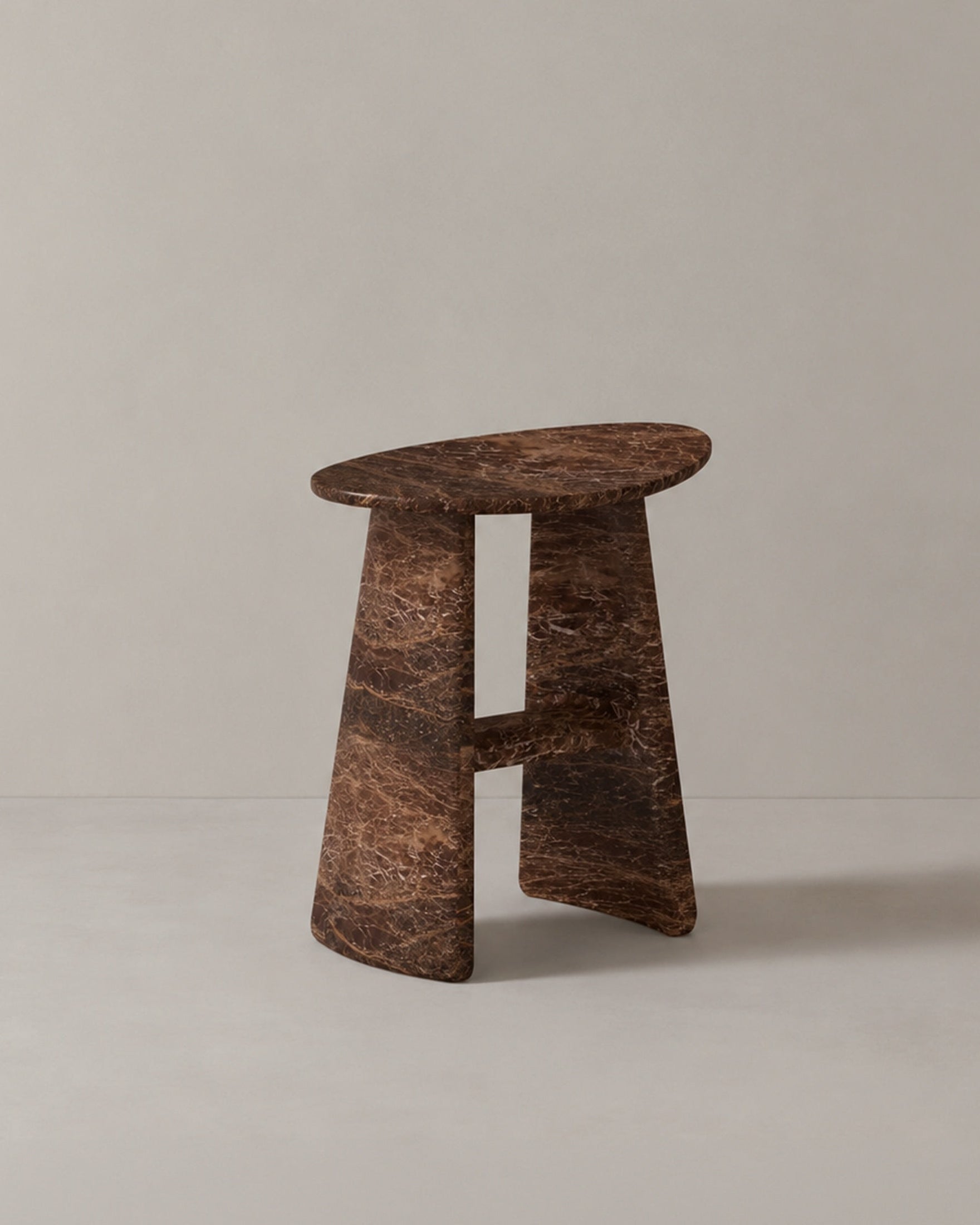 Marble LEIRIA stool by Studio Flavien Delbergue | The Oblist