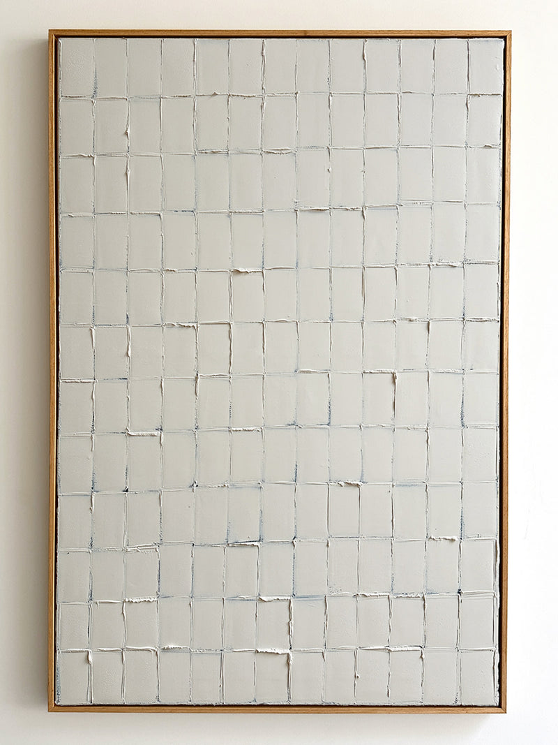'Warm White - Strokes' Painting by Roi Elmaliah | The Oblist