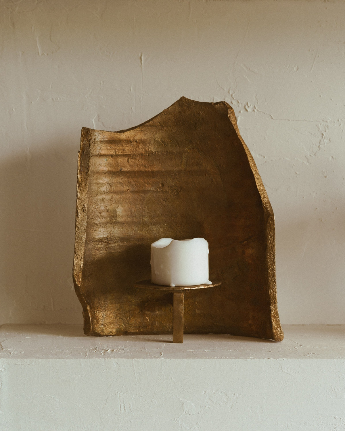 Solid Bronze Candle Holder by LE CHATELIER | The Oblist