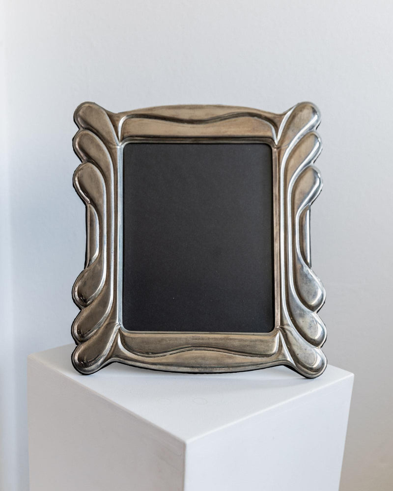 970s Silver Plated Picture Frame by Bottega Jacobs | The Oblist — silver finish, handcrafted design
