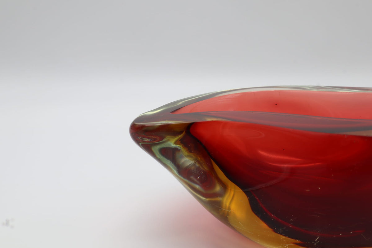 Vintage Murano Sommerso Glass Geode Bowl – Italy, 1960s — lifestyle setting