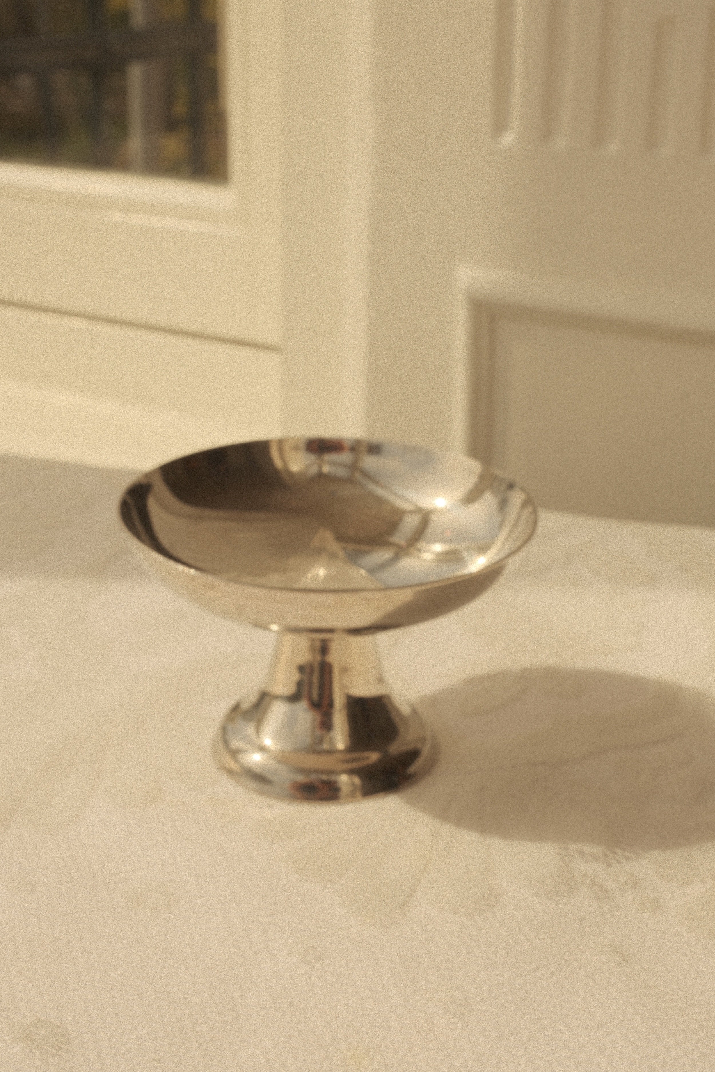 Stainless Steel Pedestal Coupes - Wide Bowl — detail view