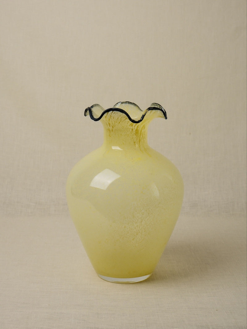 Yellow Blown Glass Vase — lifestyle setting