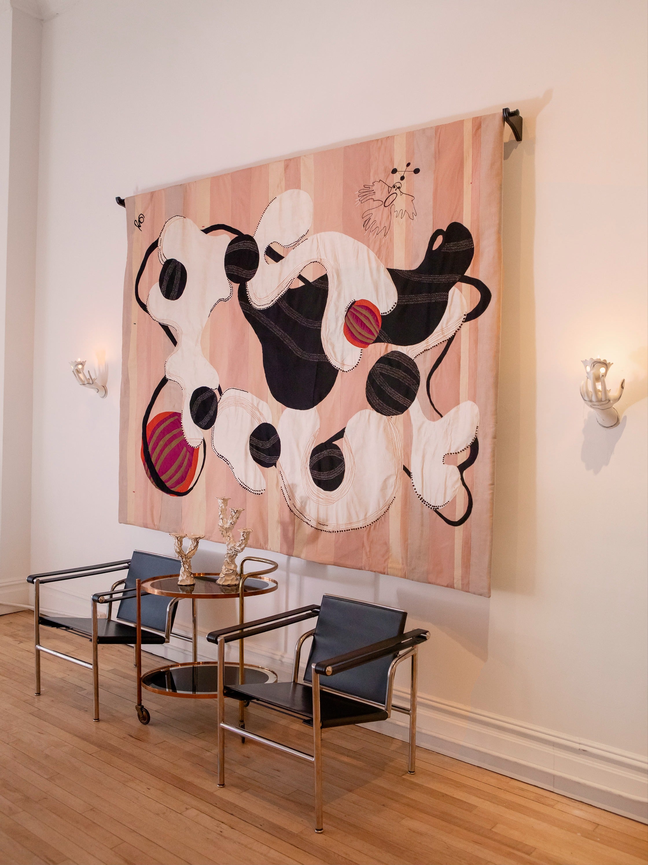 Sky High Hand Sewn Silk Tapestry — lifestyle setting