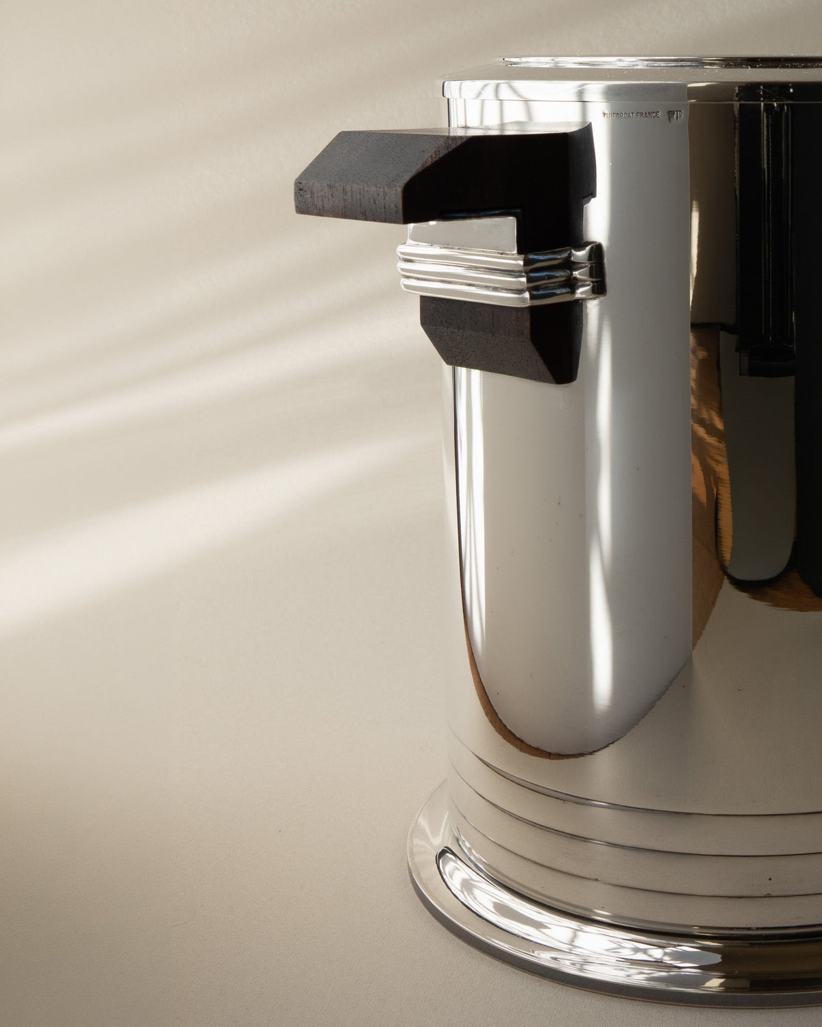 Jean Puiforcat Art Deco Champagne Bucket — detail view