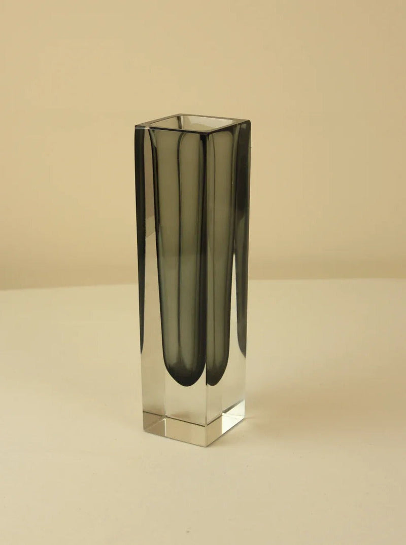 Alessandro Mandruzzato Murano Vase by Boga Avante Shop | The Oblist — handcrafted glass, smoky gray